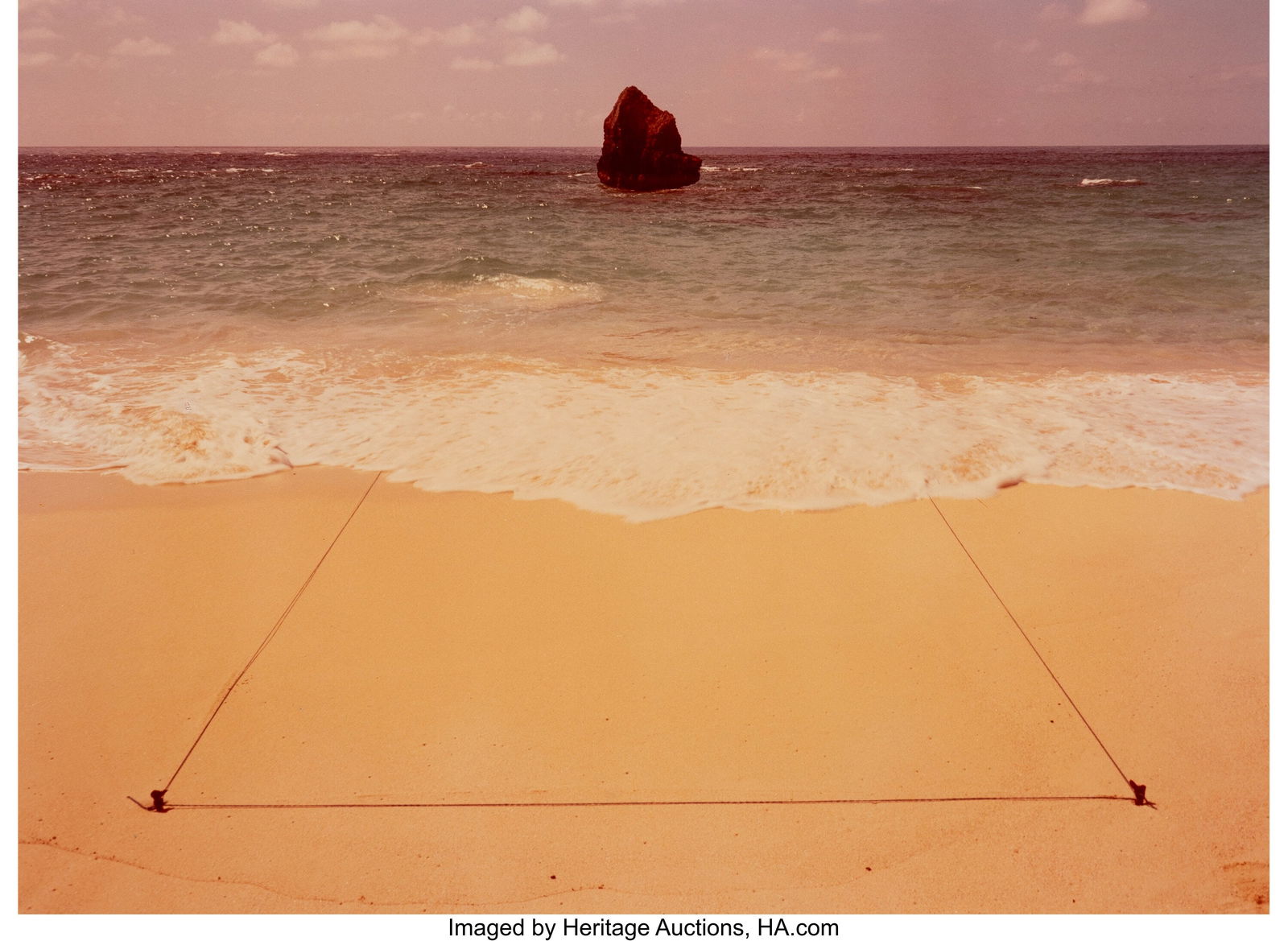 John Pfahl (American, 1939-2020) Bermuda Triangl: John Pfahl (American, 1939-2020) Bermuda Triangle, August, 1975 Dye coupler print on Kodak paper 6-7/8 x 9-3/8 inches (17.5 x 23.8 cm) &lpar
