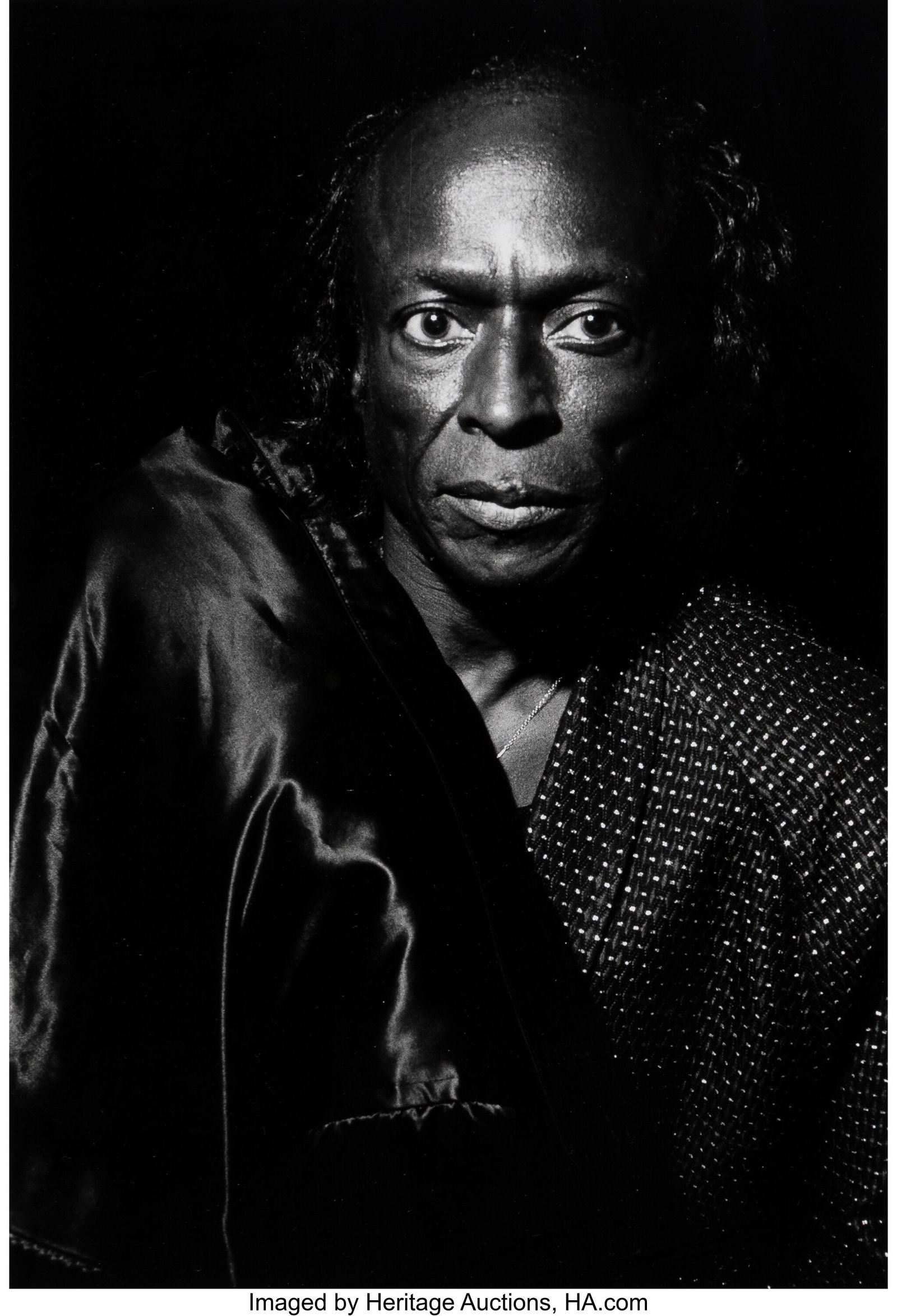 Wolfgang Wesener (German/American, b. 1960) Mile: Wolfgang Wesener (German/American, b. 1960) Miles Davis, 1987 Gelatin silver print, printed 1997 10-3/8 x 7 inches (26.4 x 17.8 cm) &