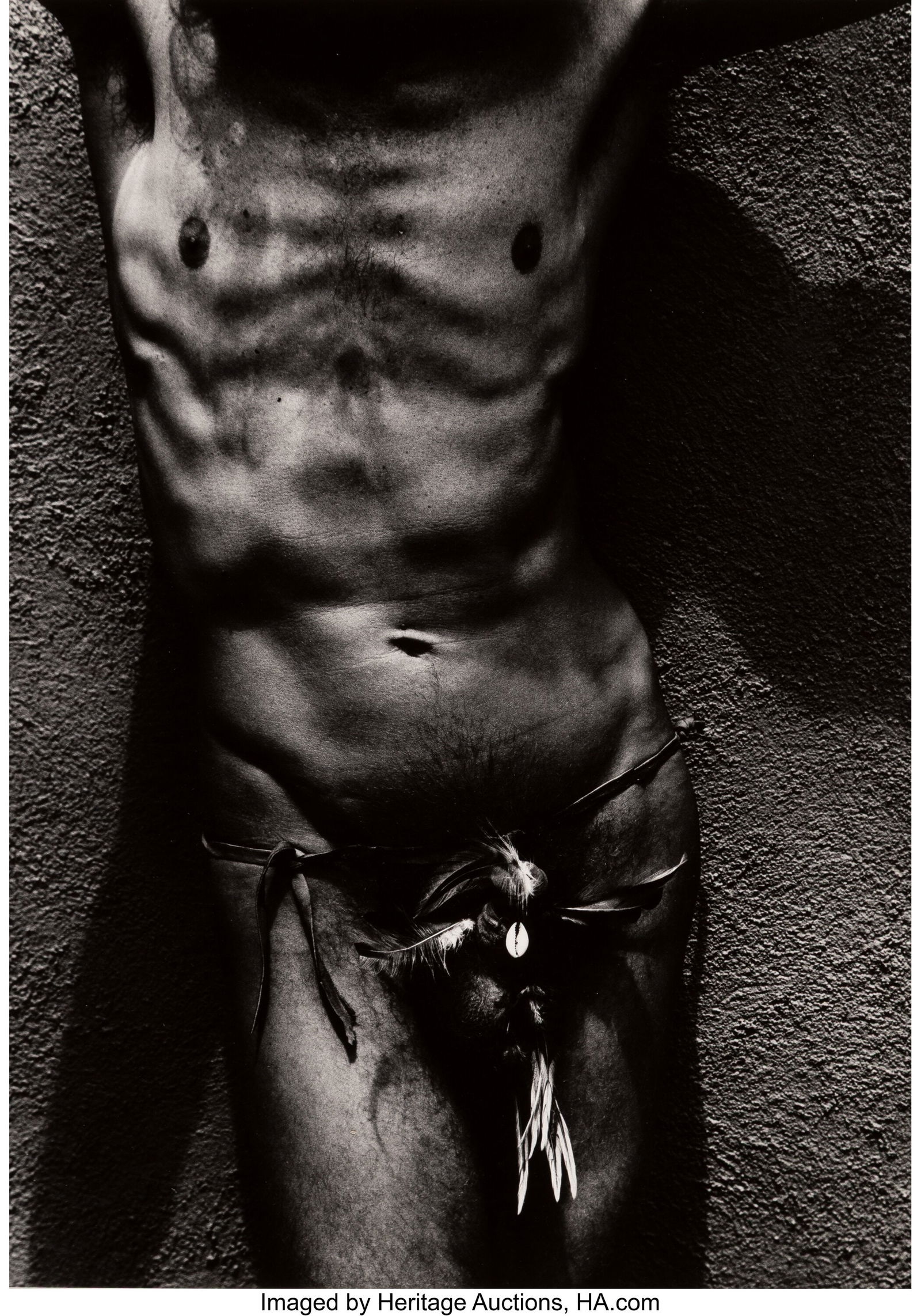 Walter Chappell (American, 1925-2000) Feather To: Walter Chappell (American, 1925-2000) Feather Torso Ceremonial, 1966 Gelatin silver print 12-5/8 x 9 inches (32.1 x 22.9 cm) (image/sheet&rpa