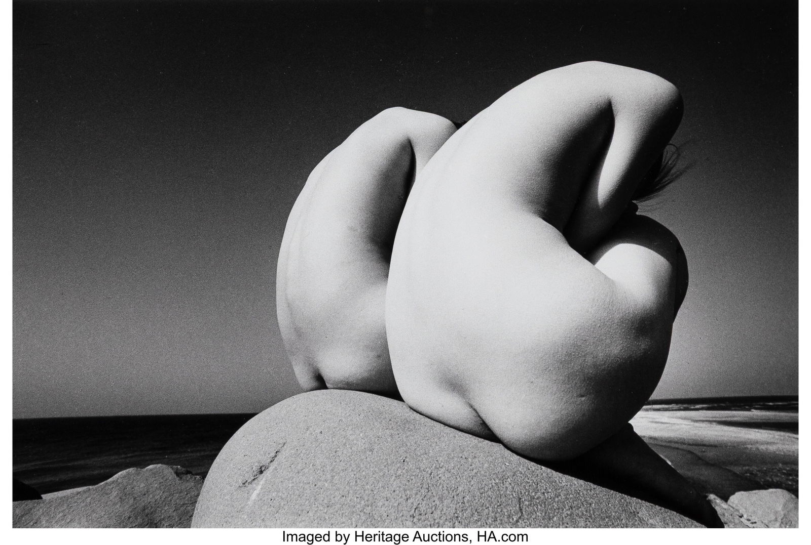 Kishin Shinoyama (Japanese, 1930-2024) Two Nudes: Kishin Shinoyama (Japanese, 1930-2024) Two Nudes on Rock, 1969 Gelatin silver print 7-1/4 x 11 inches (18.4 x 27.9 cm) (image) 9-3/4 x 1