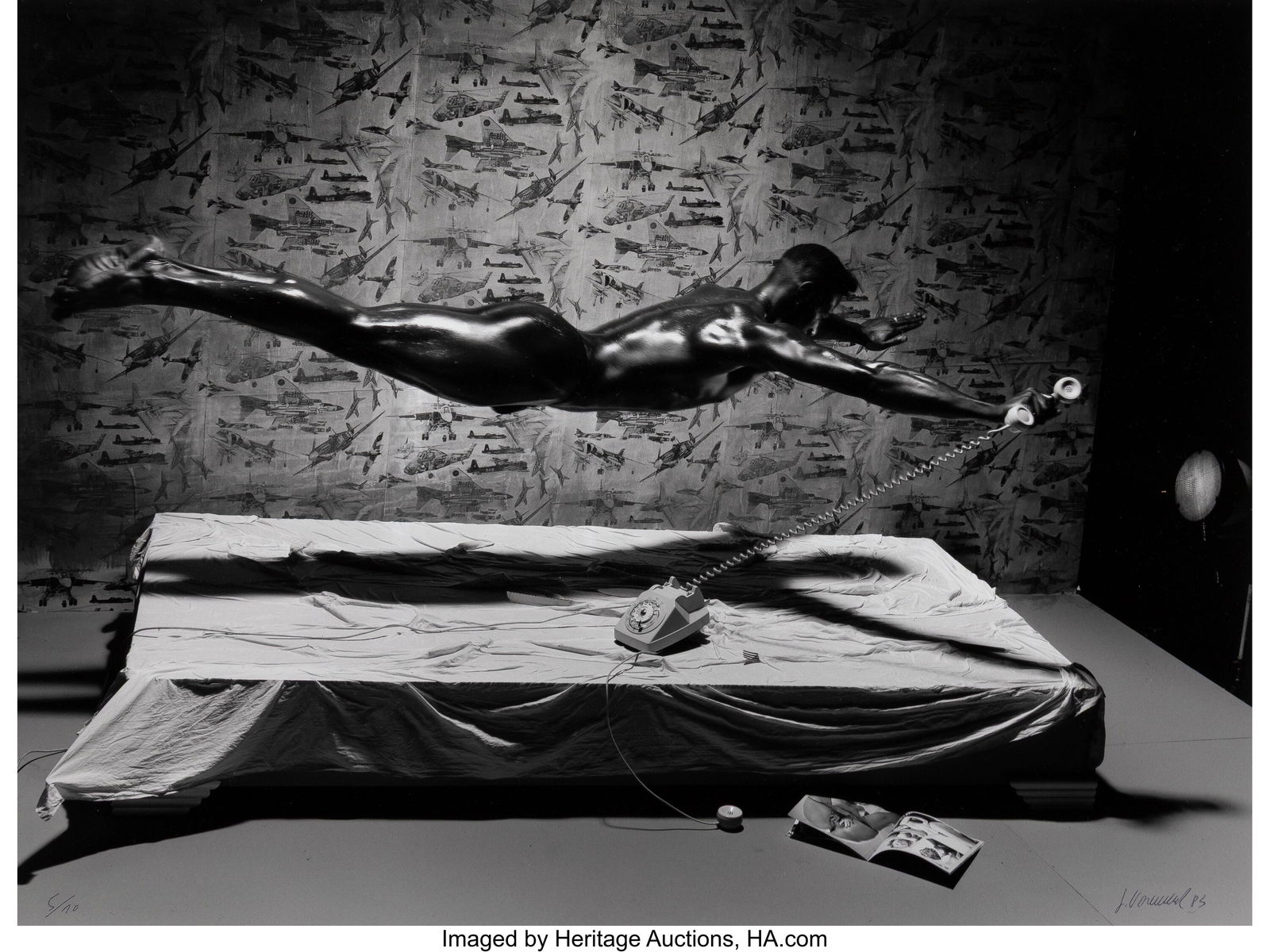 Gerhard Vormwald (German, b. 1948) Flying Black: Gerhard Vormwald (German, b. 1948) Flying Black Man, 1983 Gelatin silver print 14-3/4 x 19-5/8 inches (37.5 x 49.8 cm) (image) 20