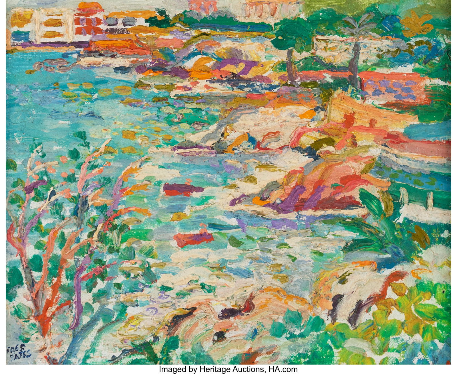 Fred Yates (1922-2008) Shoreline Oil on canvas 8: Fred Yates (1922-2008) Shoreline Oil on canvas 8-1/2 x 10-1/2 inches (21.6 x 26.7 cm) Signed lower left: Fred Yates PROVENANCE: The Estate of the