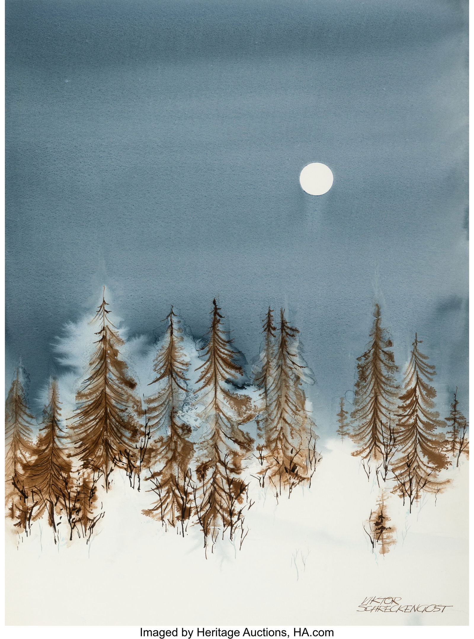 Viktor Schreckengost (1906-2008) Hush of Winter (1 of 3)