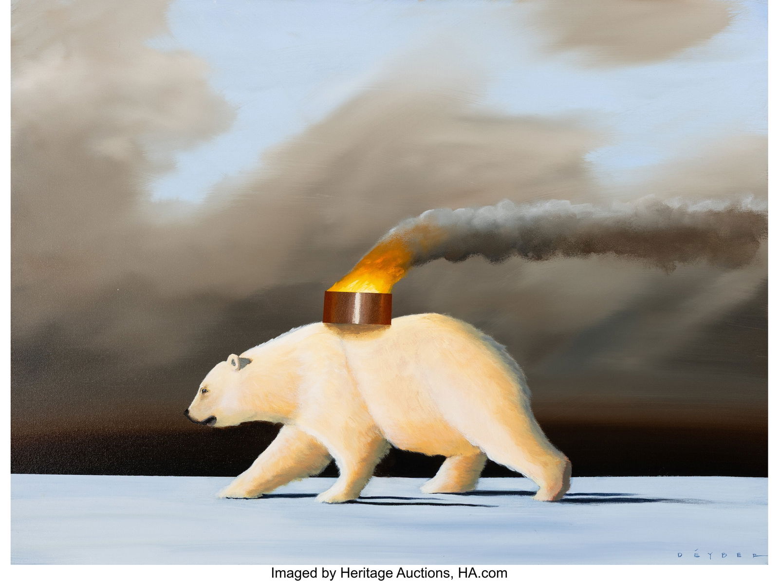 Robert Deyber (b. 1955) Backfire Acrylic on canv: Robert Deyber (b. 1955) Backfire Acrylic on canvas 30 x 40 inches (76.2 x 101.6 cm) Signed lower right: Deyber PROVENANCE: Martin Lawrence Gallerie