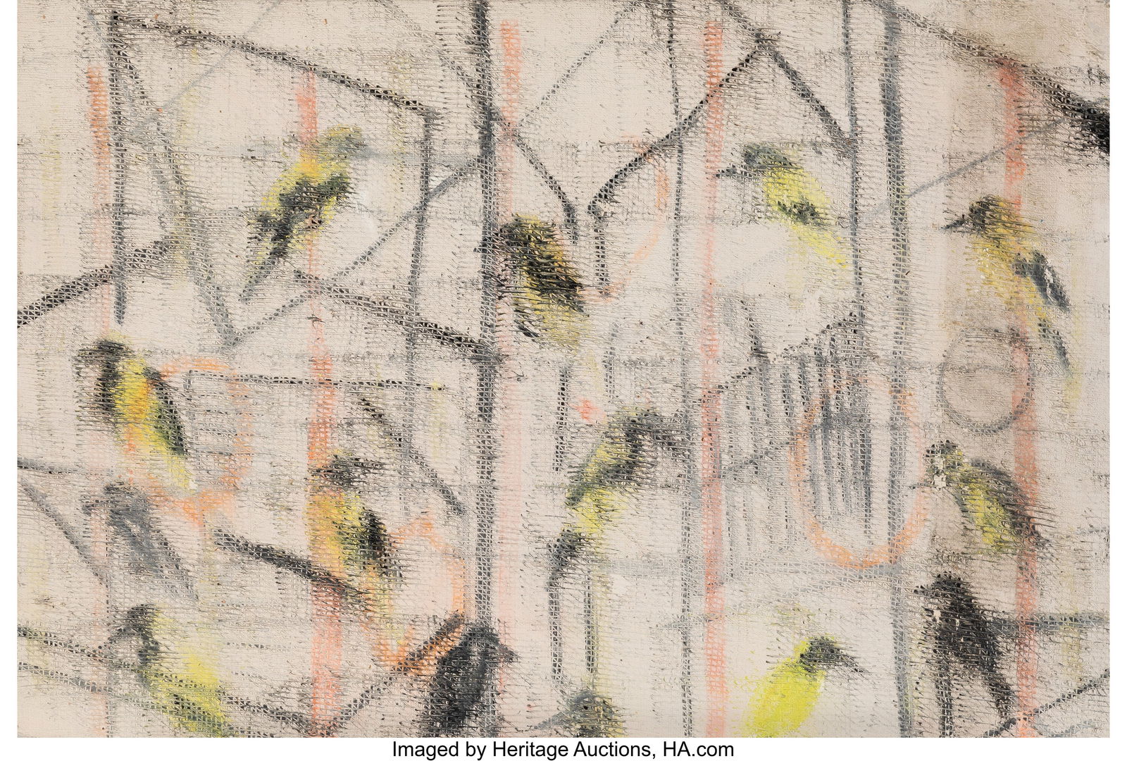 Hunt Slonem (b. 1951) Picul, 1991 Oil on canvas: Hunt Slonem (b. 1951) Picul, 1991 Oil on canvas 44 x 65 inches (111.8 x 165.1 cm) Signed, dated, and titled on the reverse: Hunt Slonem