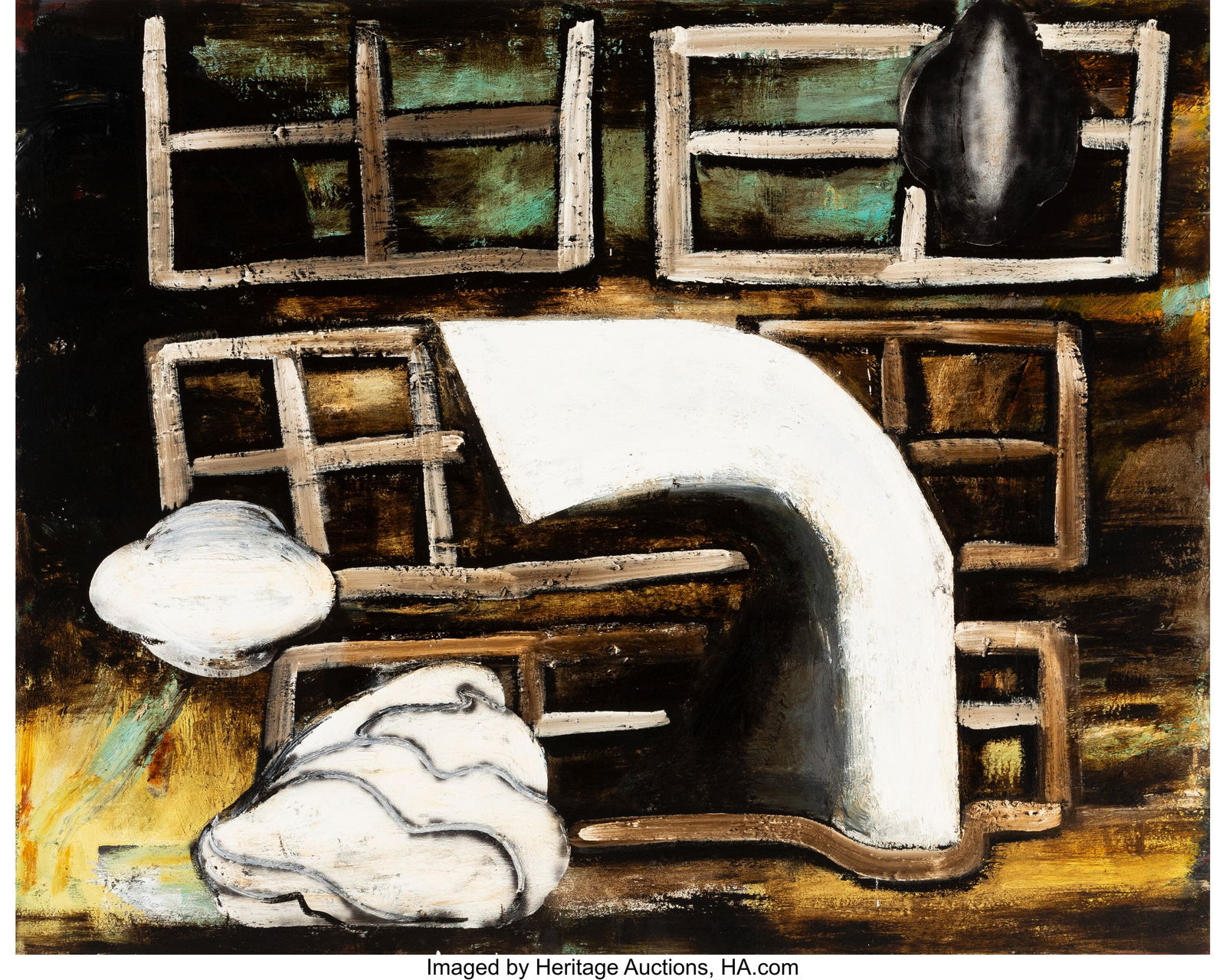 John Walker (b. 1939) Untitled, 1989 Oil on canv (1 of 2)