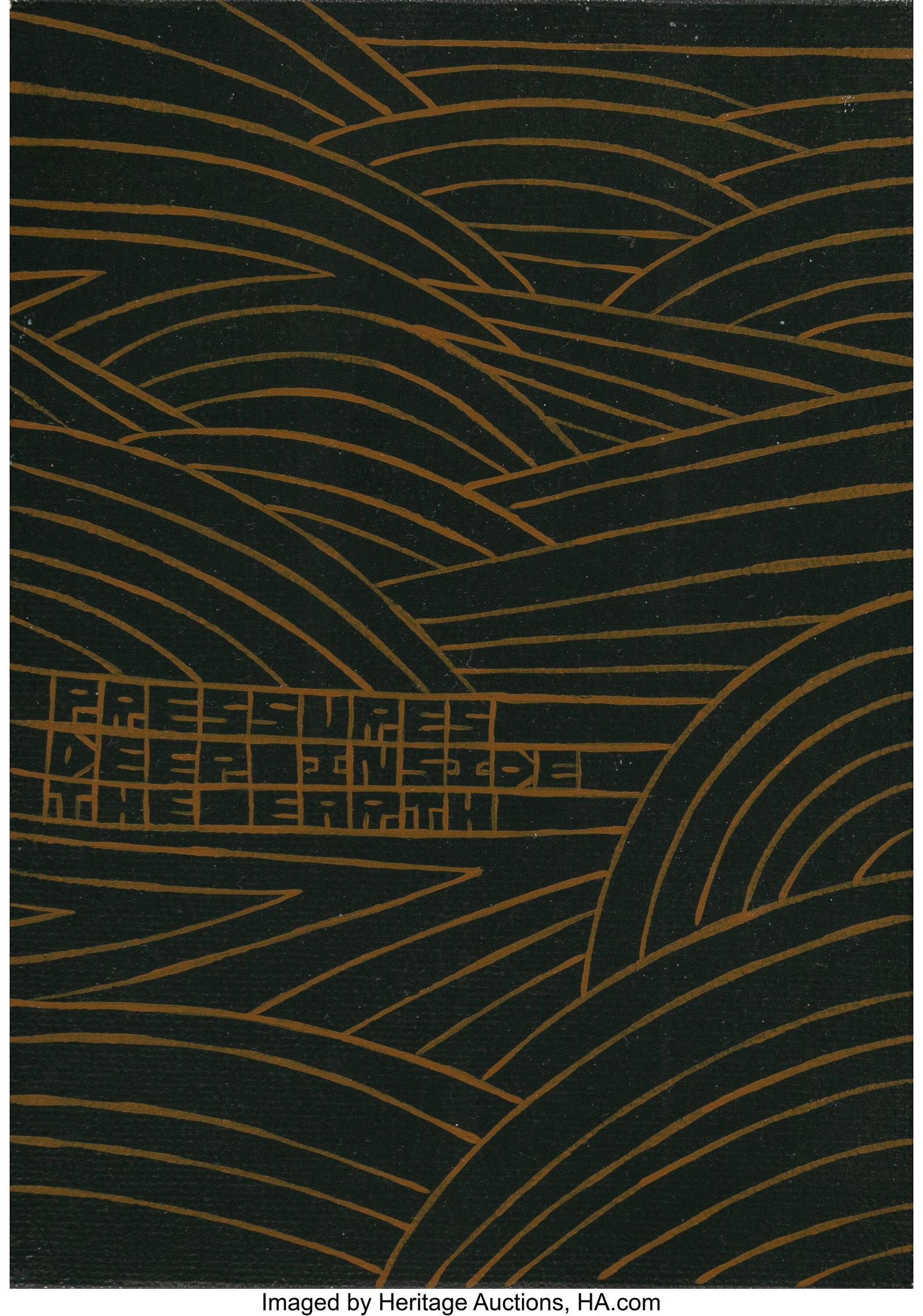 Jim Houser (b. 1973) Untitled (Pressures Deep In: Jim Houser (b. 1973) Untitled (Pressures Deep Inside the Earth), 2005 Acrylic on canvas 7 x 5 inches (17.8 x 12.7 cm) Signed and dated on the r