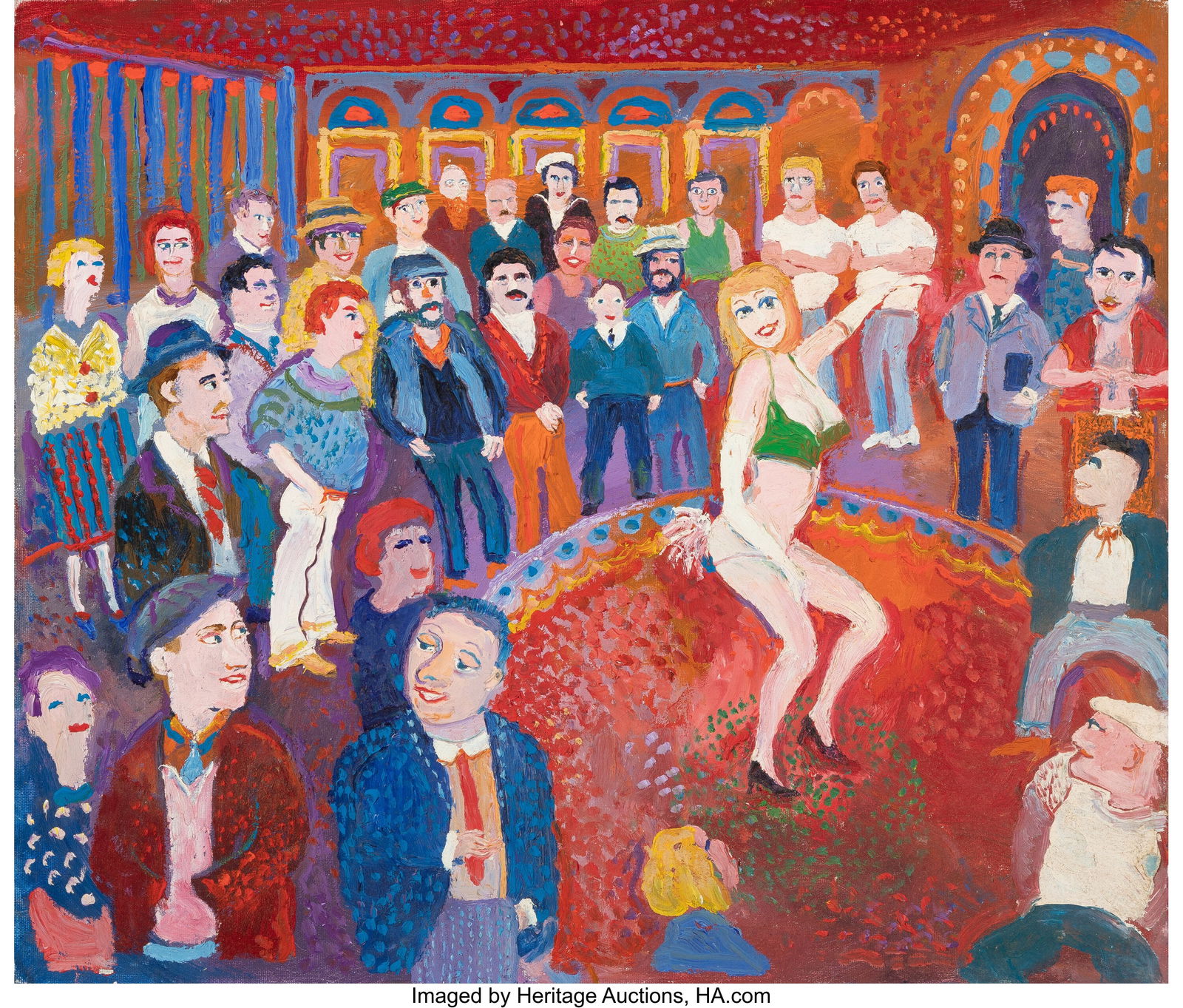 Fred Yates (1922-2008) The Dancer Oil on canvasb: Fred Yates (1922-2008) The Dancer Oil on canvasboard 19-7/8 x 23-7/8 inches (50.5 x 60.5 cm) PROVENANCE: The Estate of the Artist;