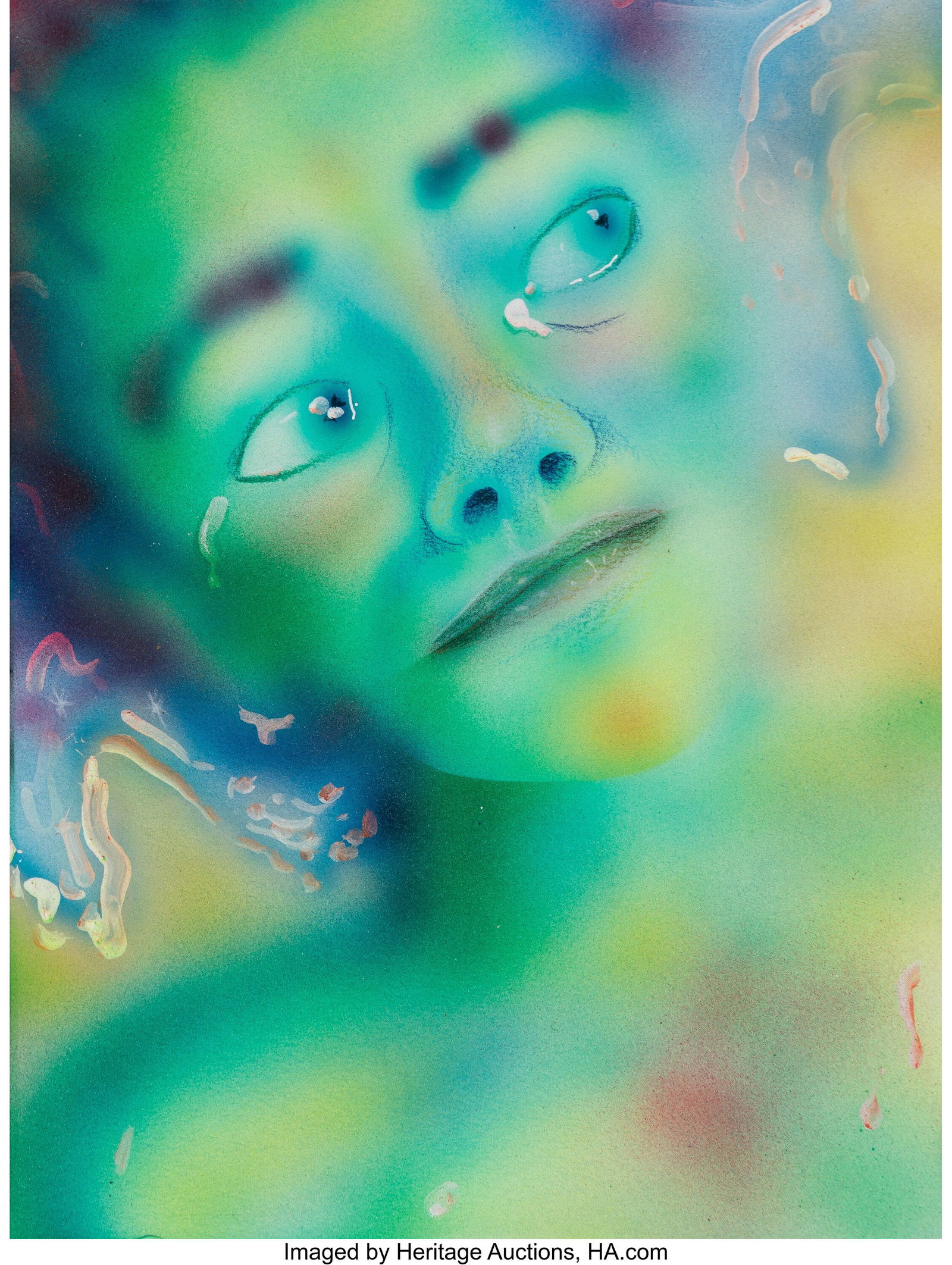 Larissa De Jesus Negron (b. 1994) Green/Blue Fac (1 of 2)