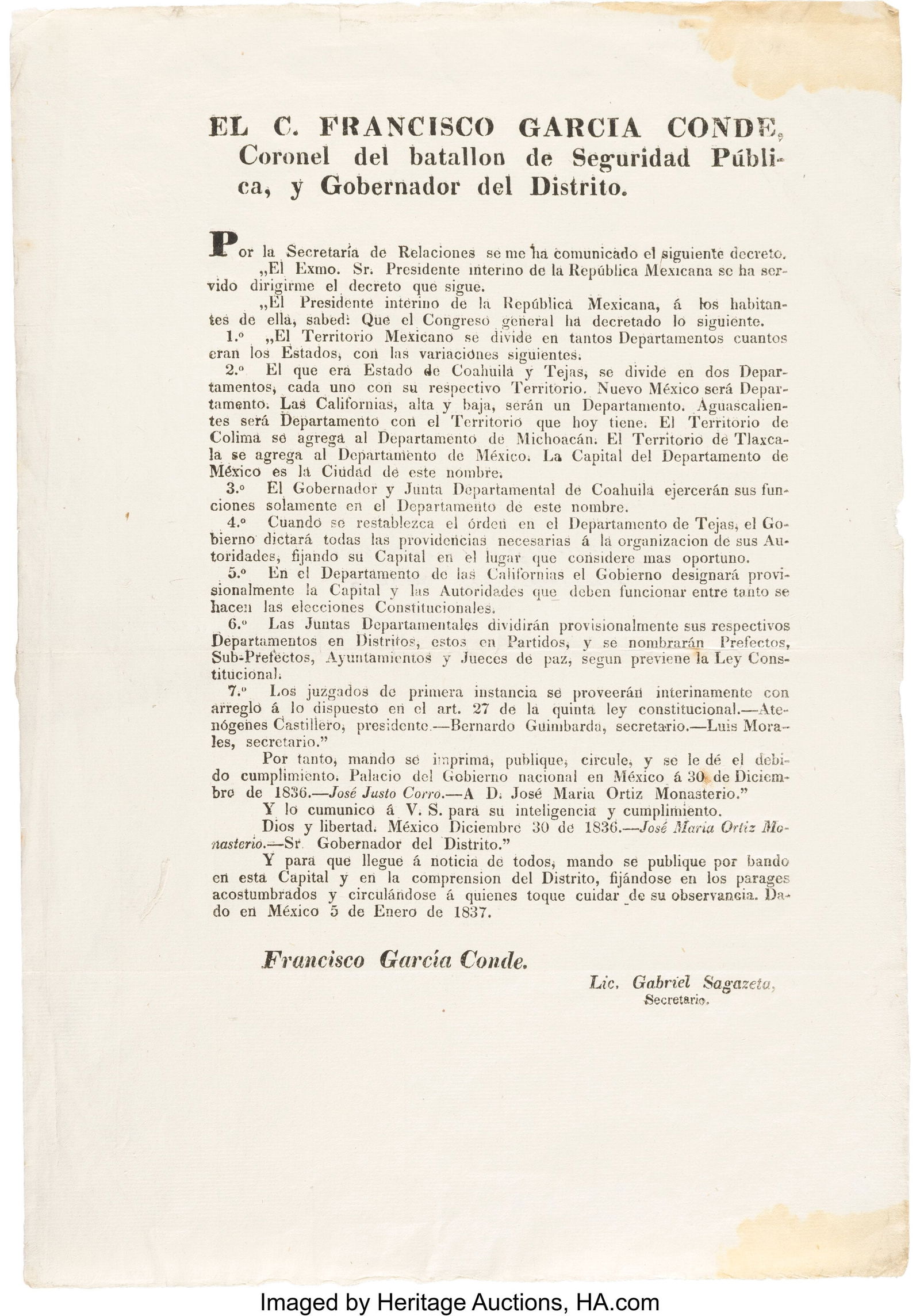 Chihuahua Broadside Printing of a José Just Cor (1 of 2)