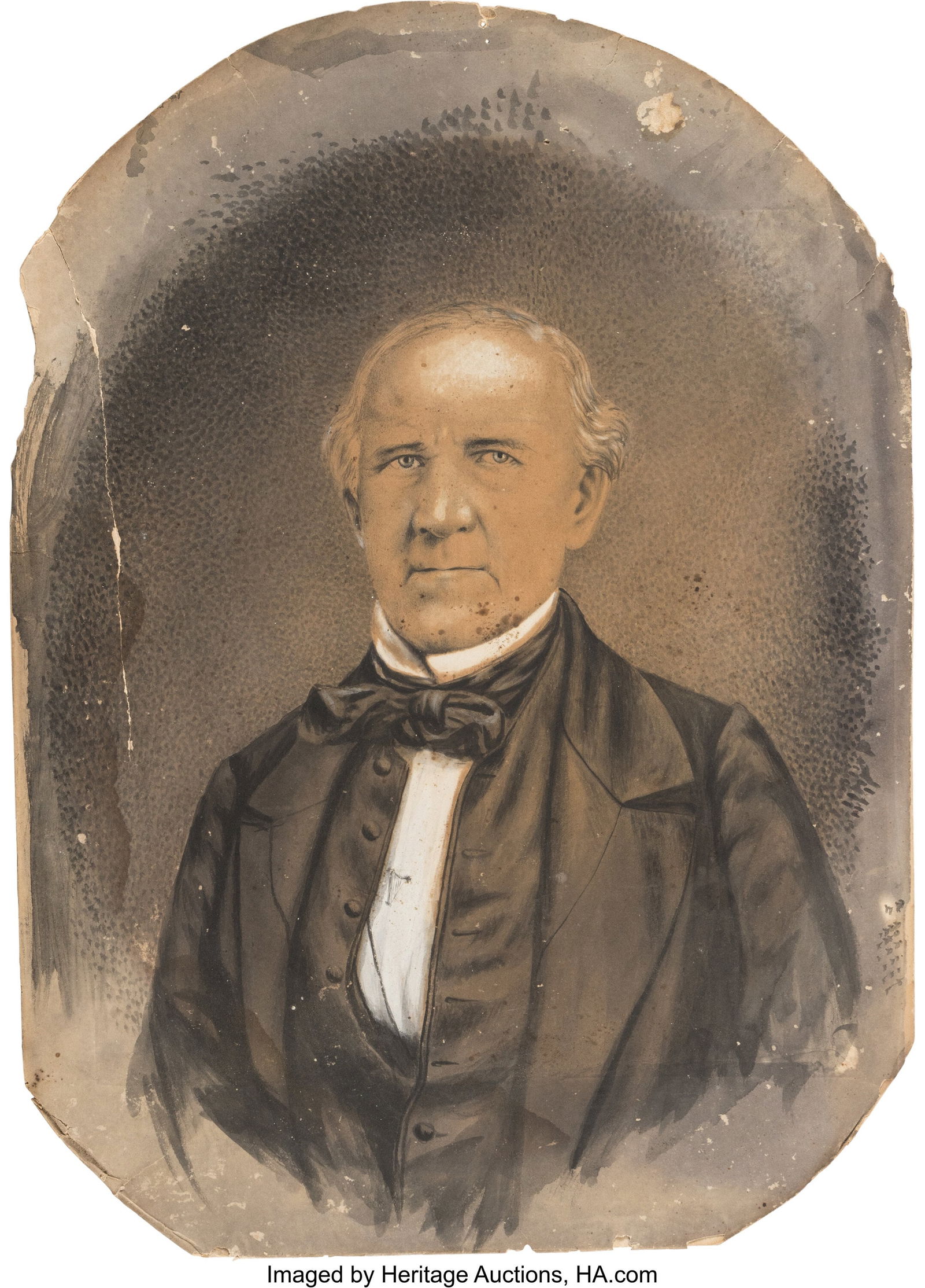 Sam Houston Original Painted Portrait. 11 1/2 x (1 of 2)