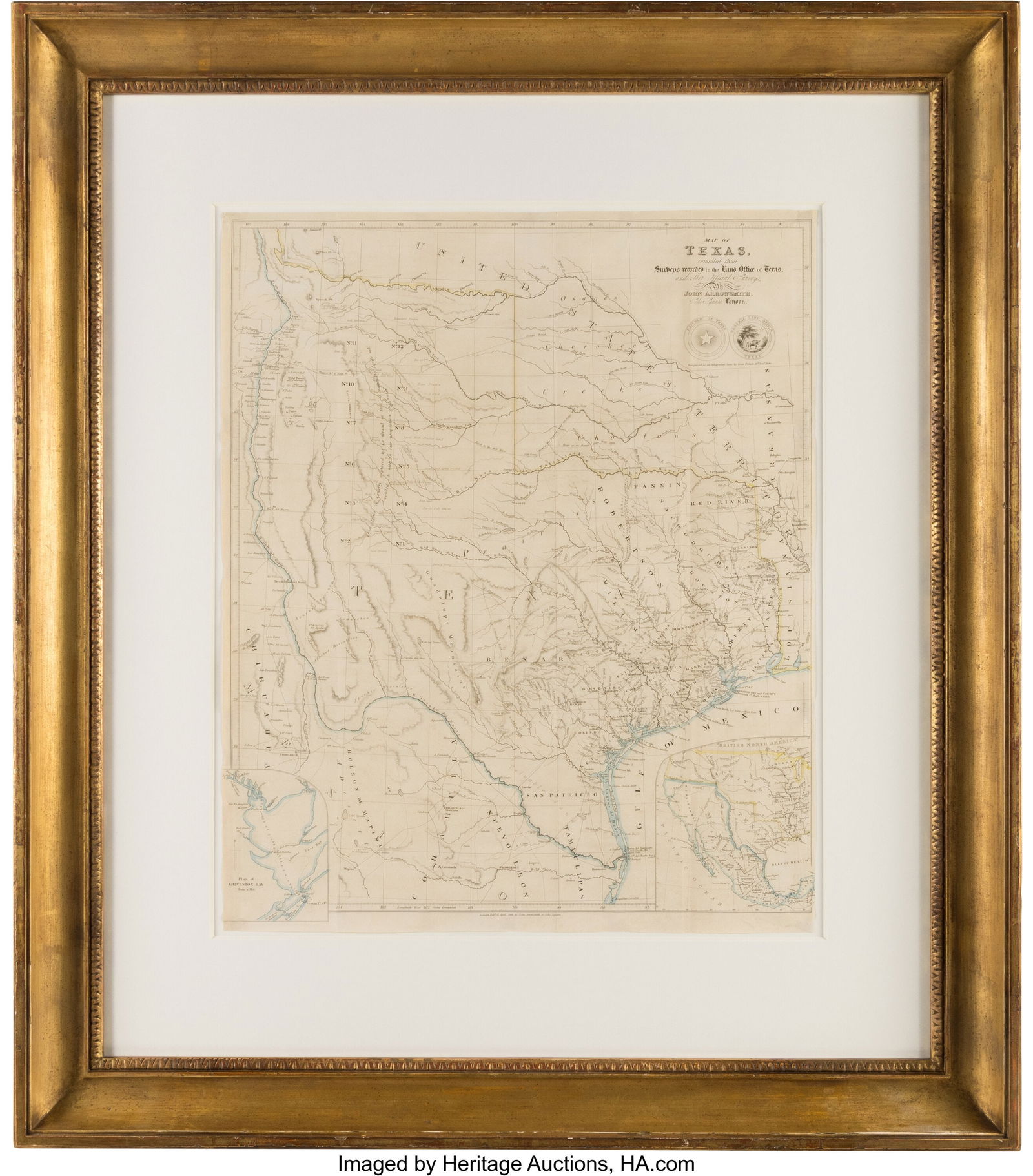 John Arrowsmith. Map of Texas, compiled from Sur (1 of 2)