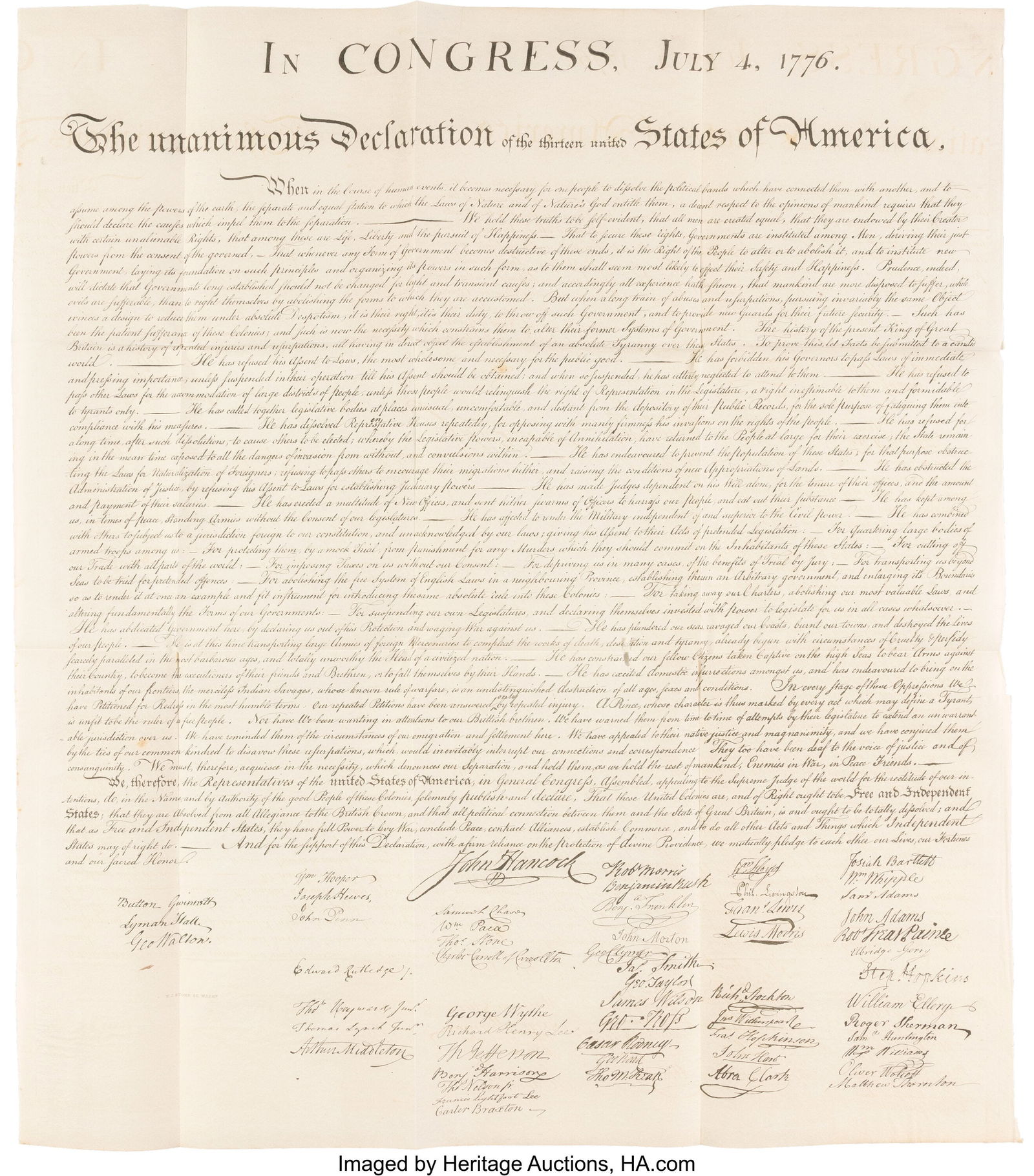 Peter Force's 1833 Printing of the Declaration o (1 of 3)