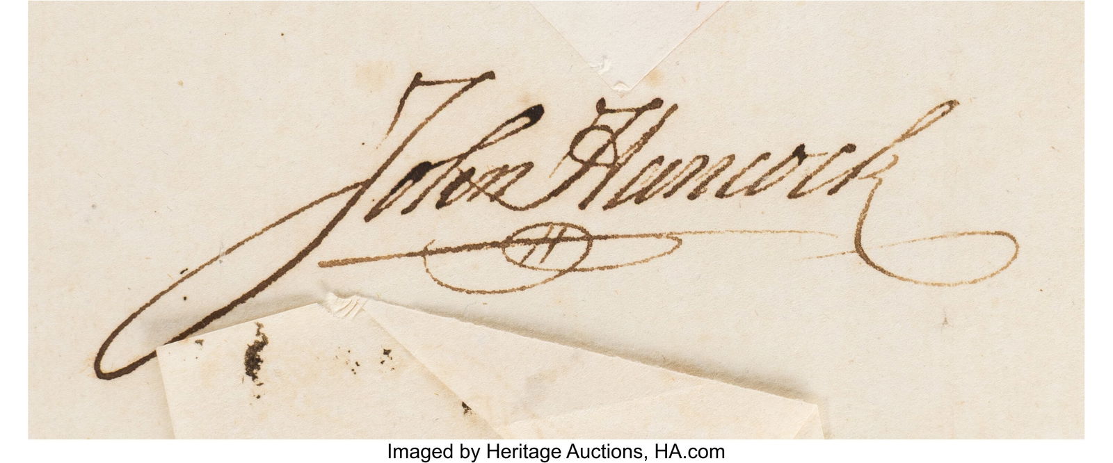 John Hancock Document Signed. One partially prin - 2