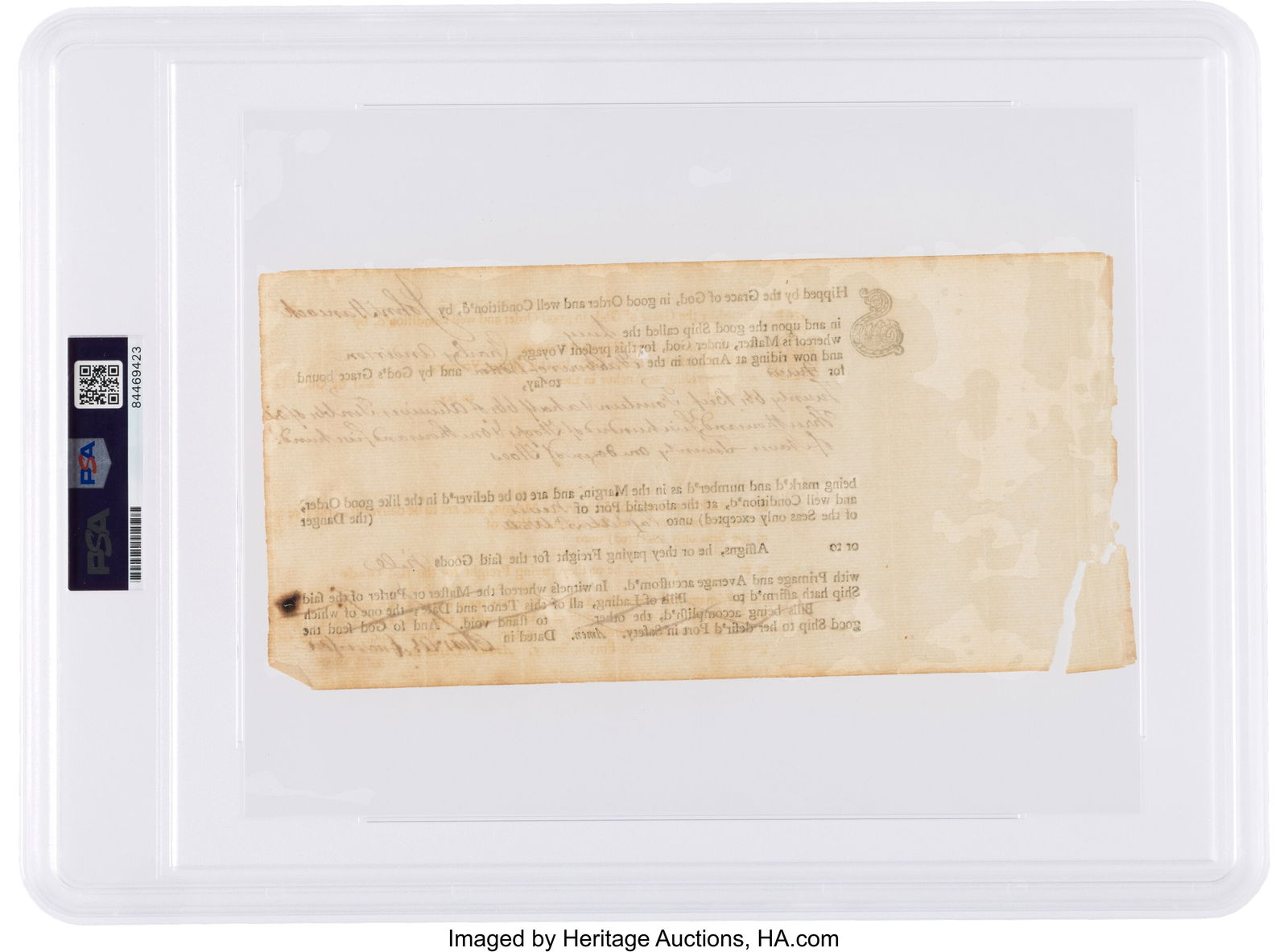 John Hancock Autograph Document Signed. One part - 2