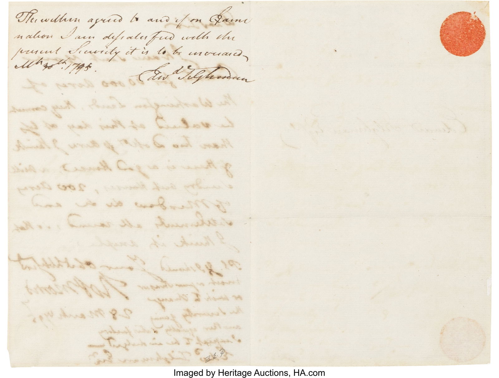 Declaration Signer Robert Morris Autograph Lette - 2