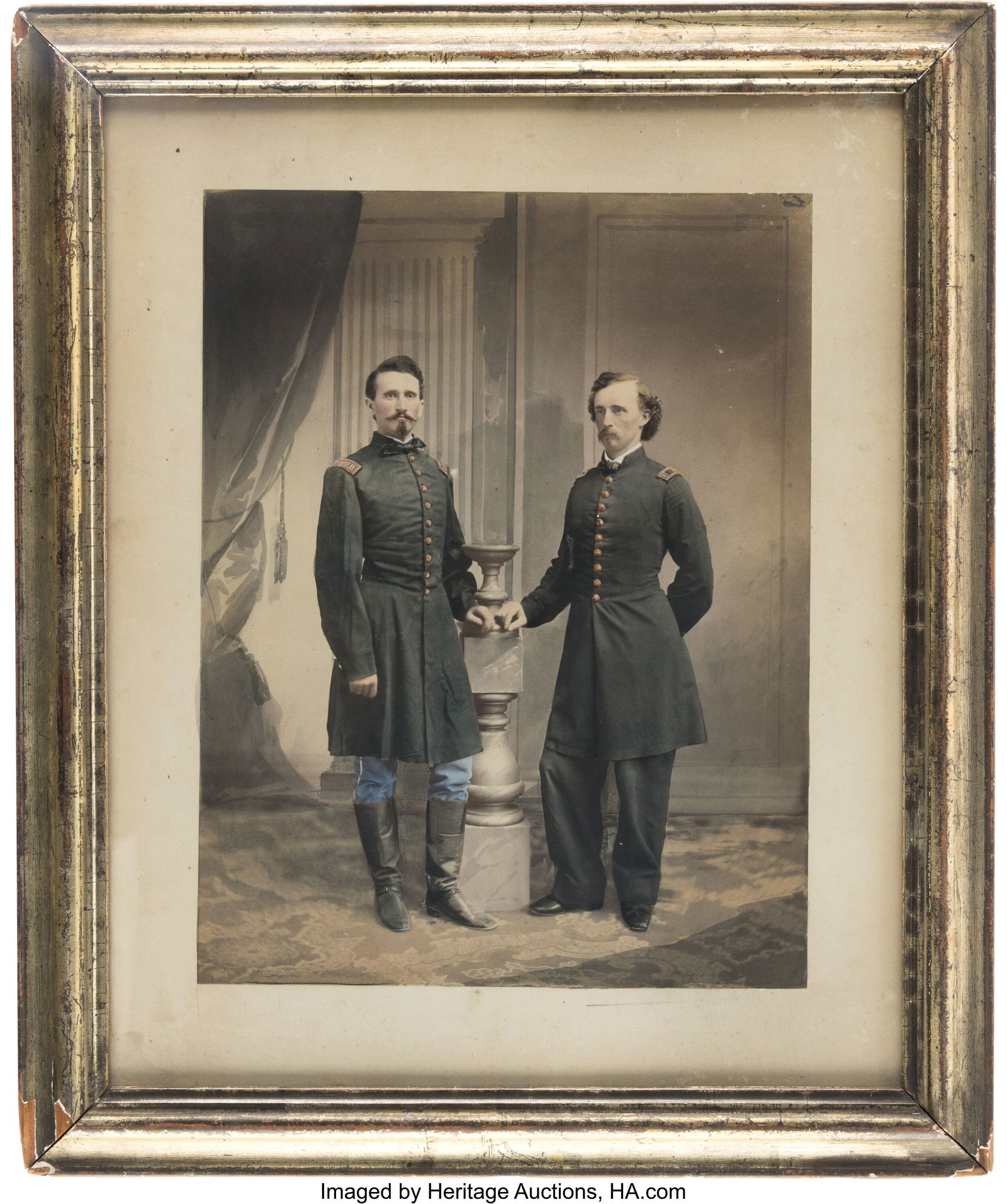 Large Hand-Tinted Albumen of George A. Custer an (1 of 3)