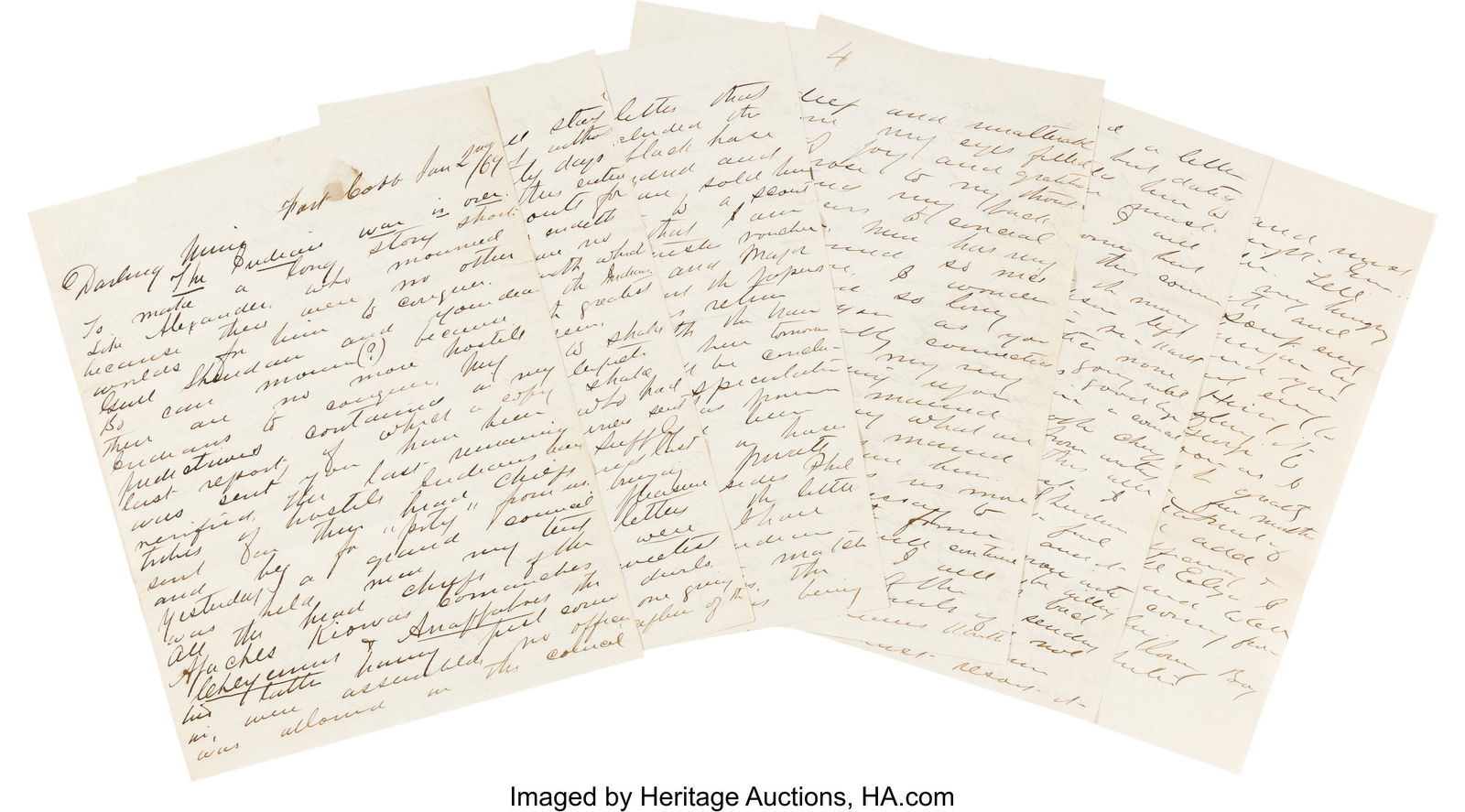 George Custer Autograph Letter Signed. Twenty-on (1 of 10)