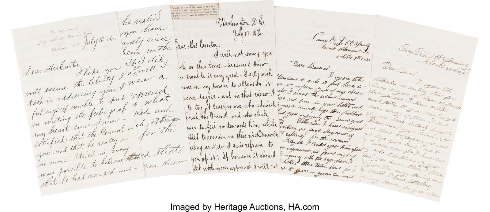 Joseph Fought Autograph Letters (4) Signed. Fou (1 of 5)