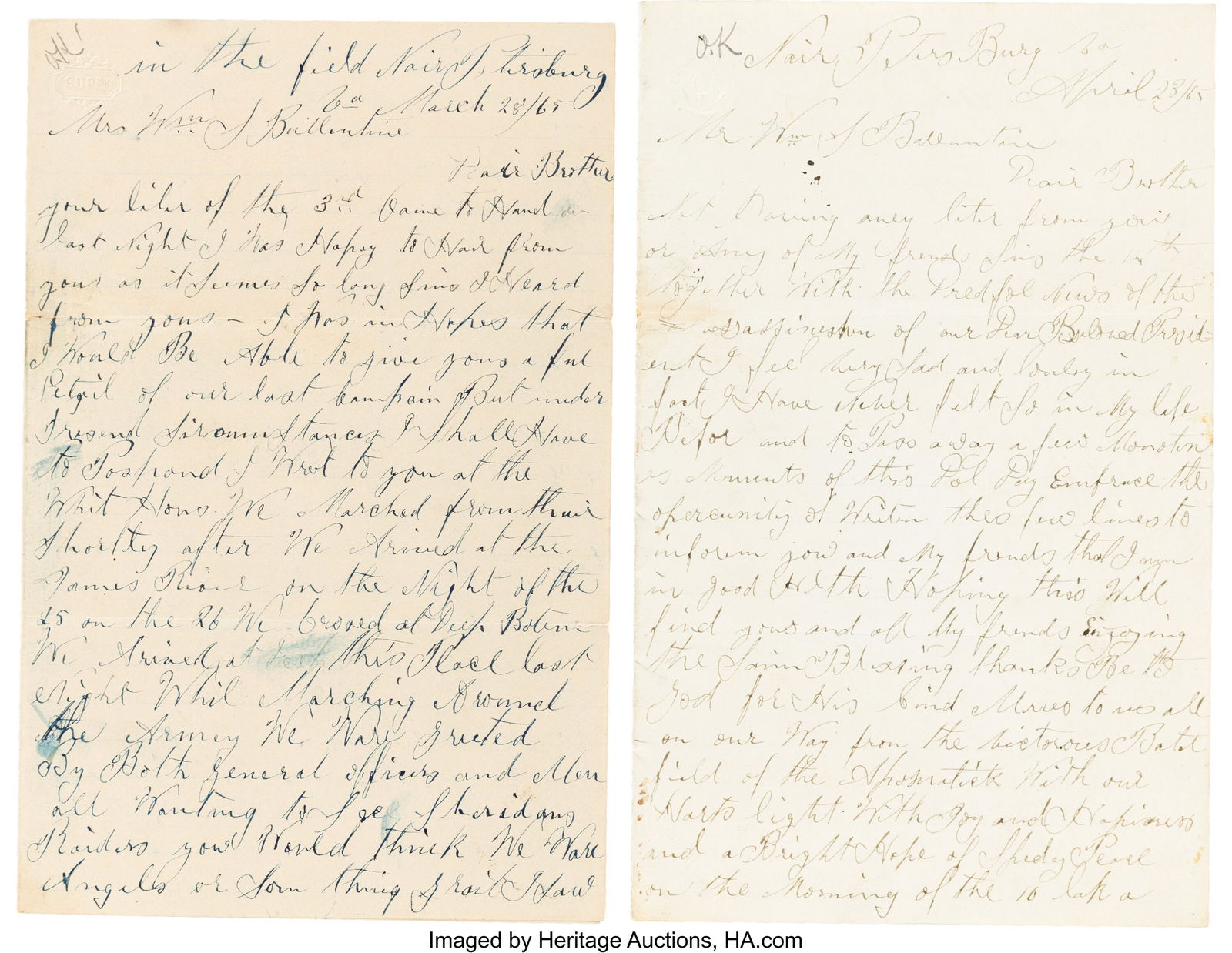 Civil War Soldier's Letters (2) by Hamilton Ball (1 of 1)