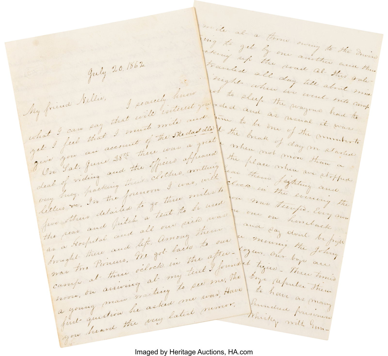Civil War Soldier's Letter by Asa Kingsbury of t (1 of 5)