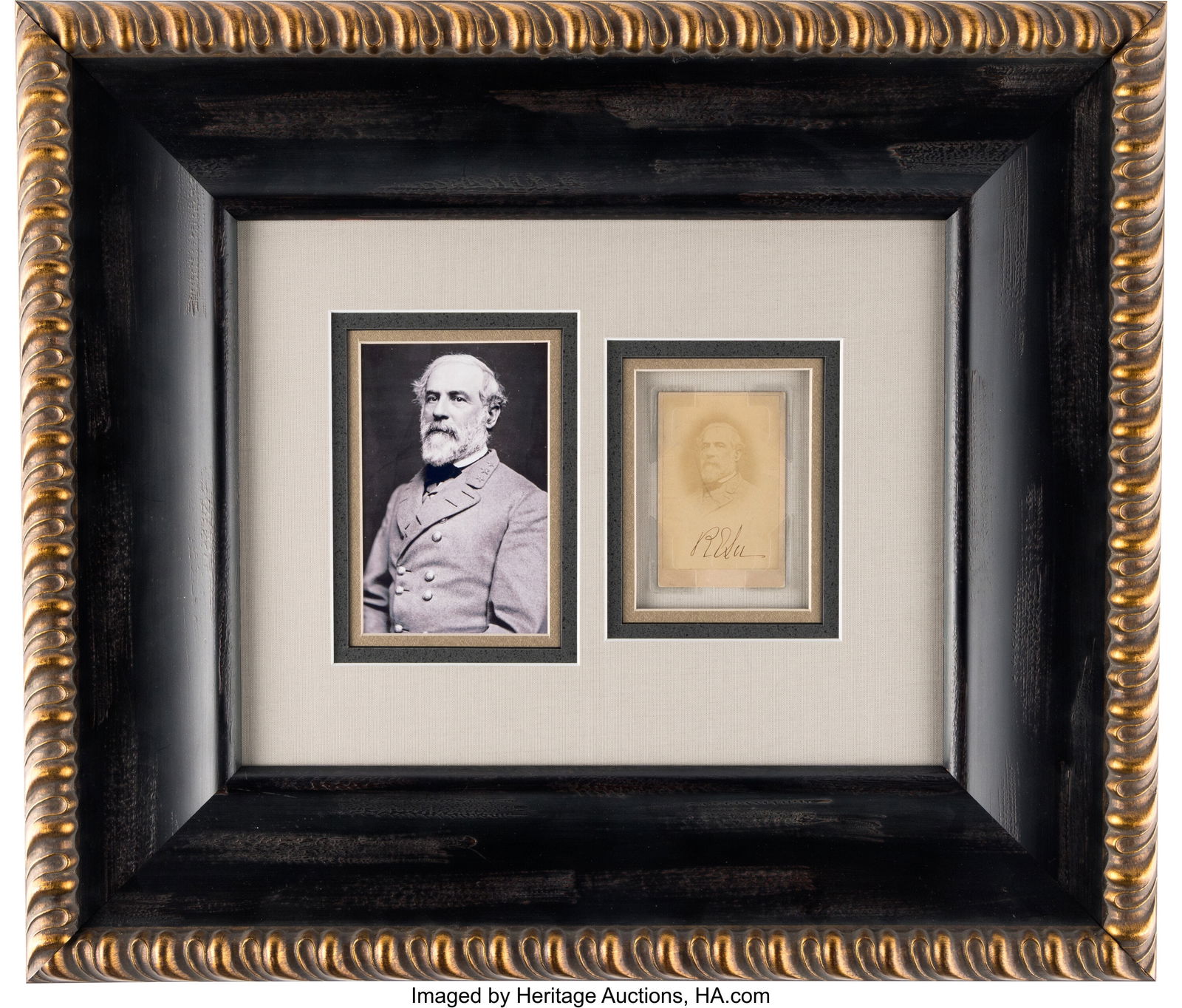 Robert E. Lee Signed Carte de Visite. A chest-up (1 of 2)