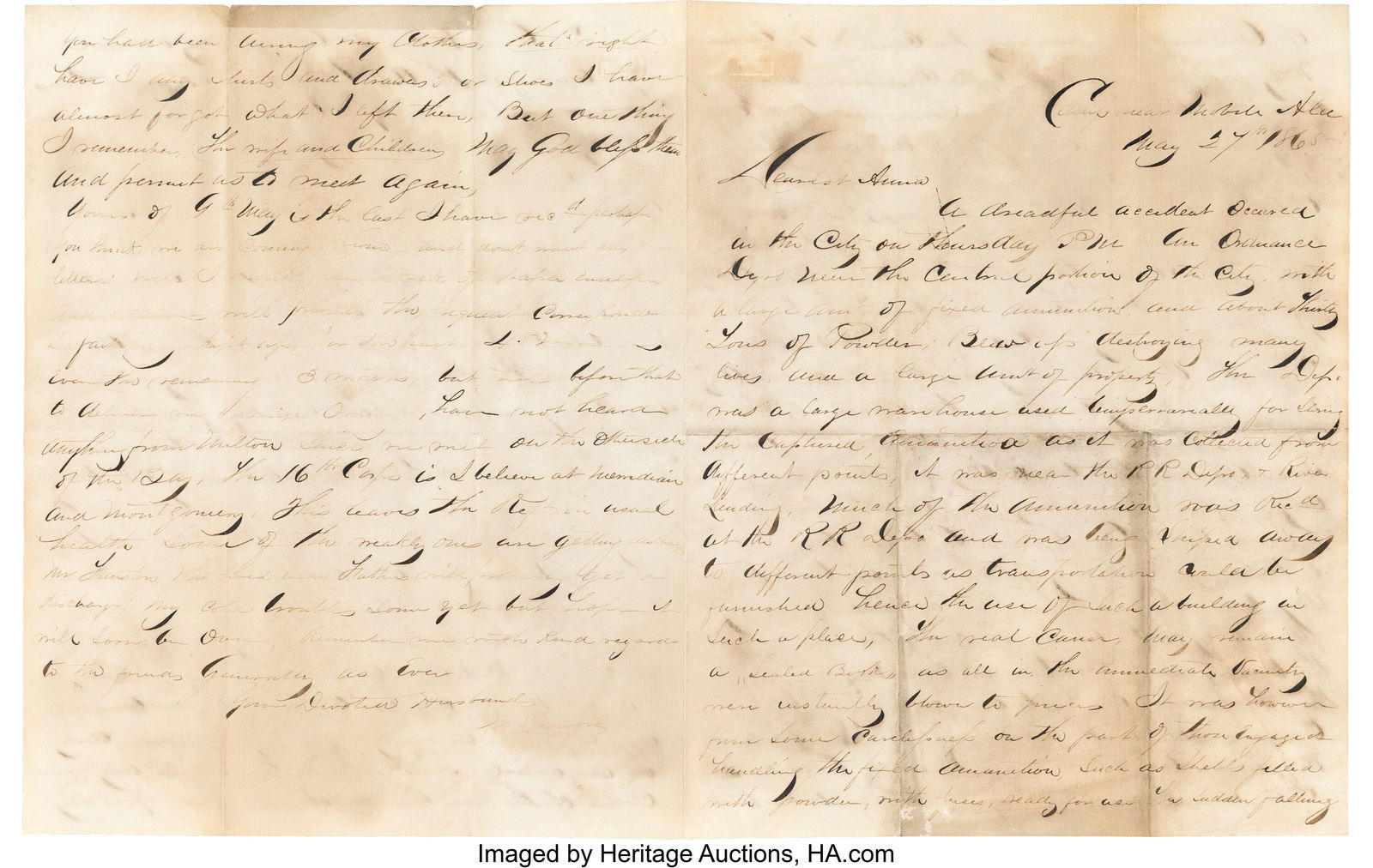 Civil War Soldier's Letter by Martin Luther Moor (1 of 2)