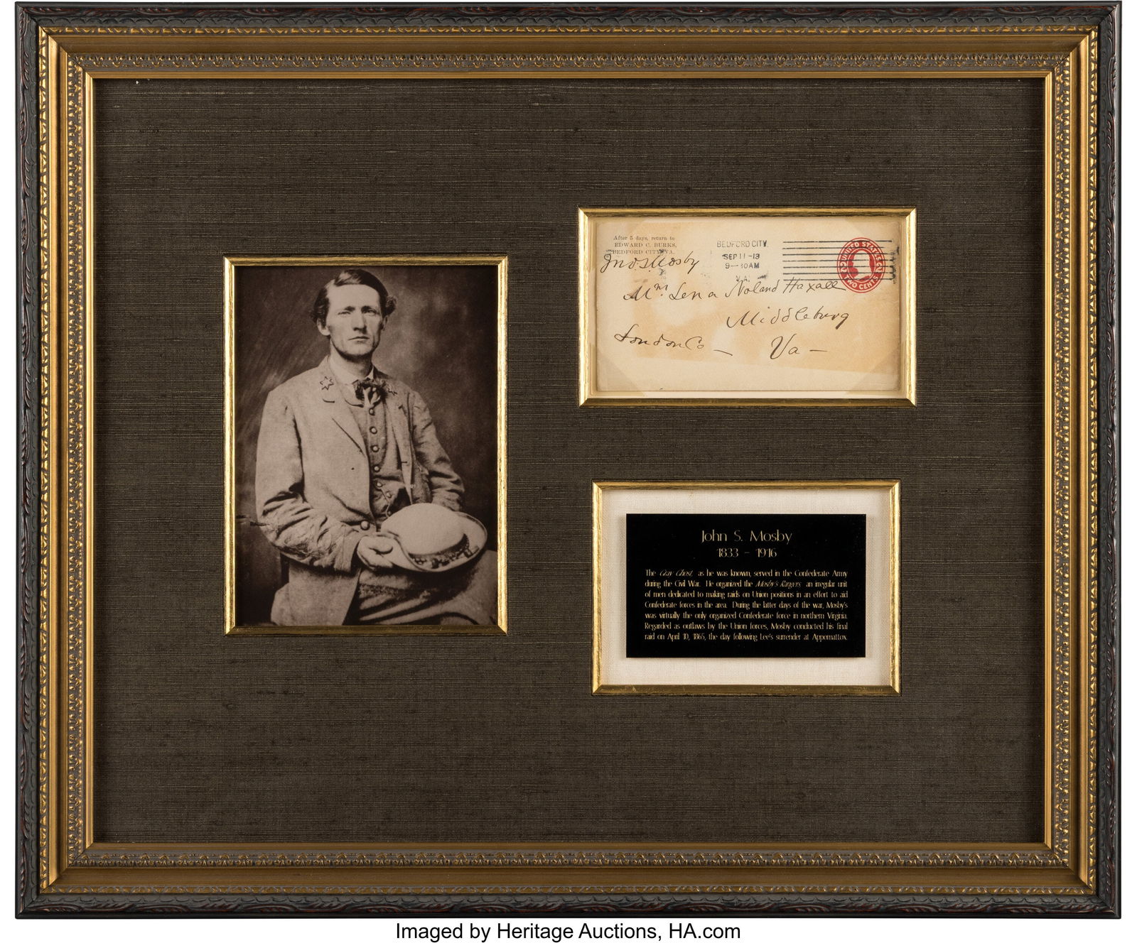 John Singleton Mosby Signed Envelope Addressed i (1 of 1)