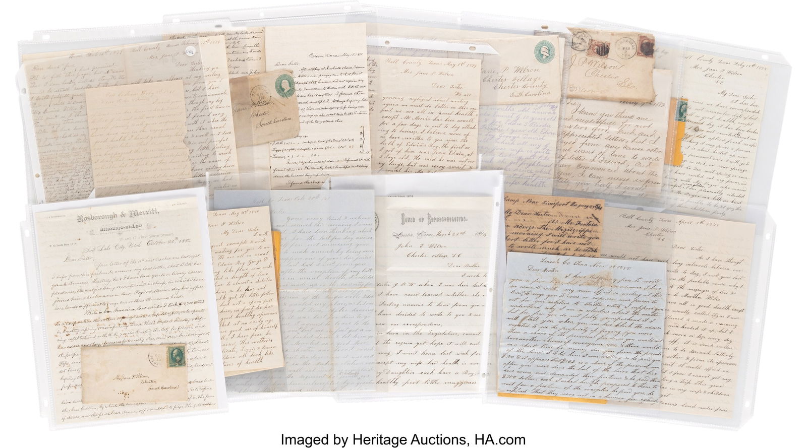 Rosborough Family Letter Archive with Texas and (1 of 1)