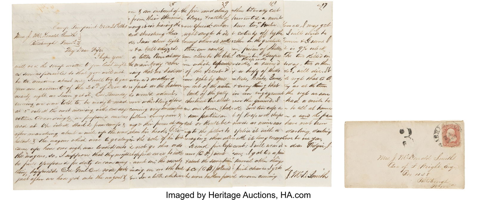 Civil War Soldier's Letter with Battle of Dranes (1 of 1)