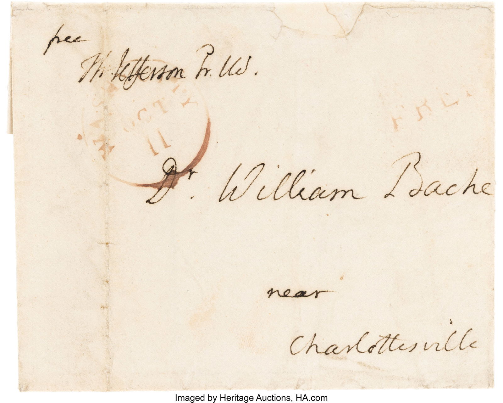 Thomas Jefferson Franking Signature on a Cover A (1 of 2)