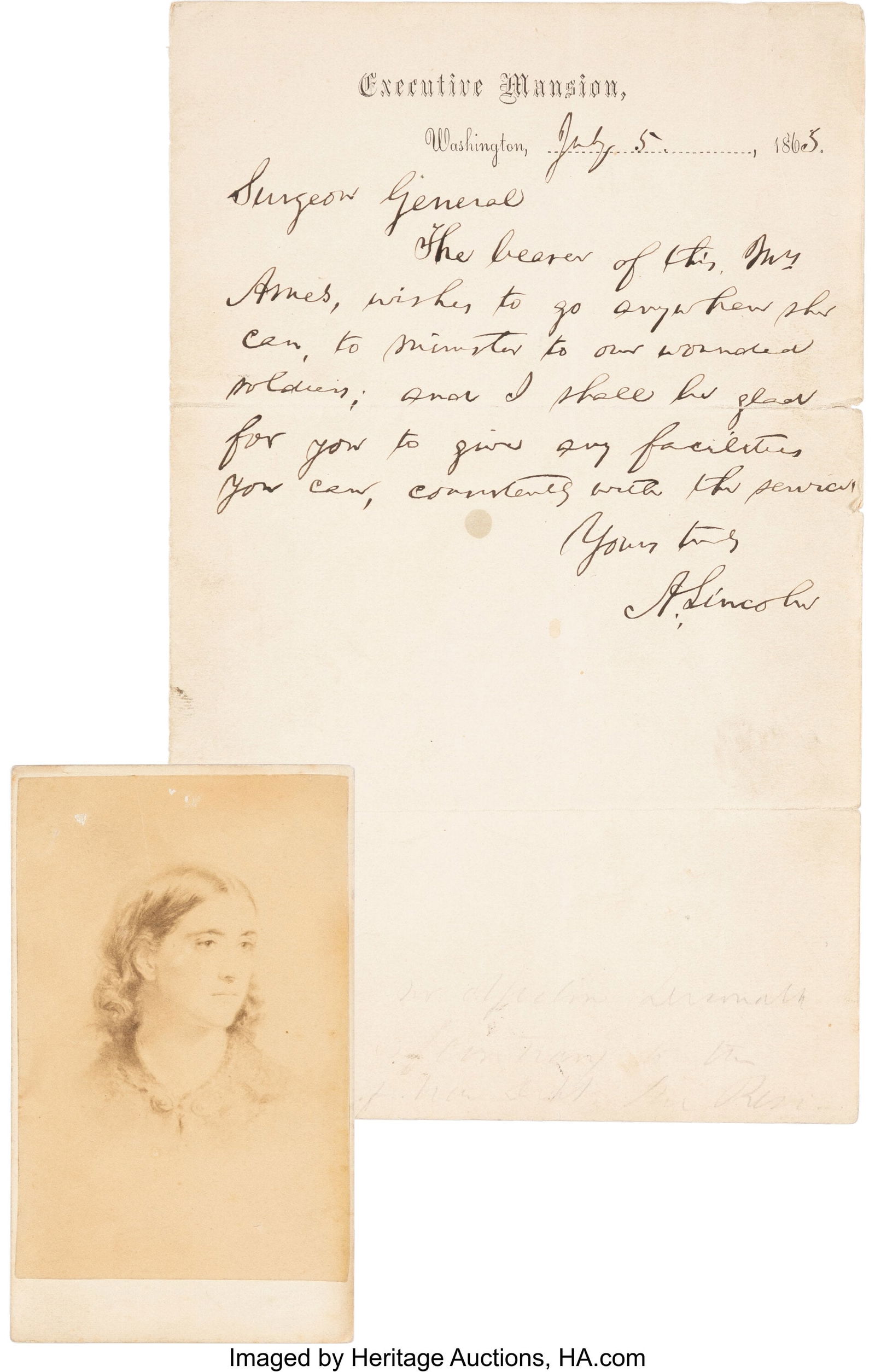 Abraham Lincoln Autograph Letter Signed with Rel (1 of 7)