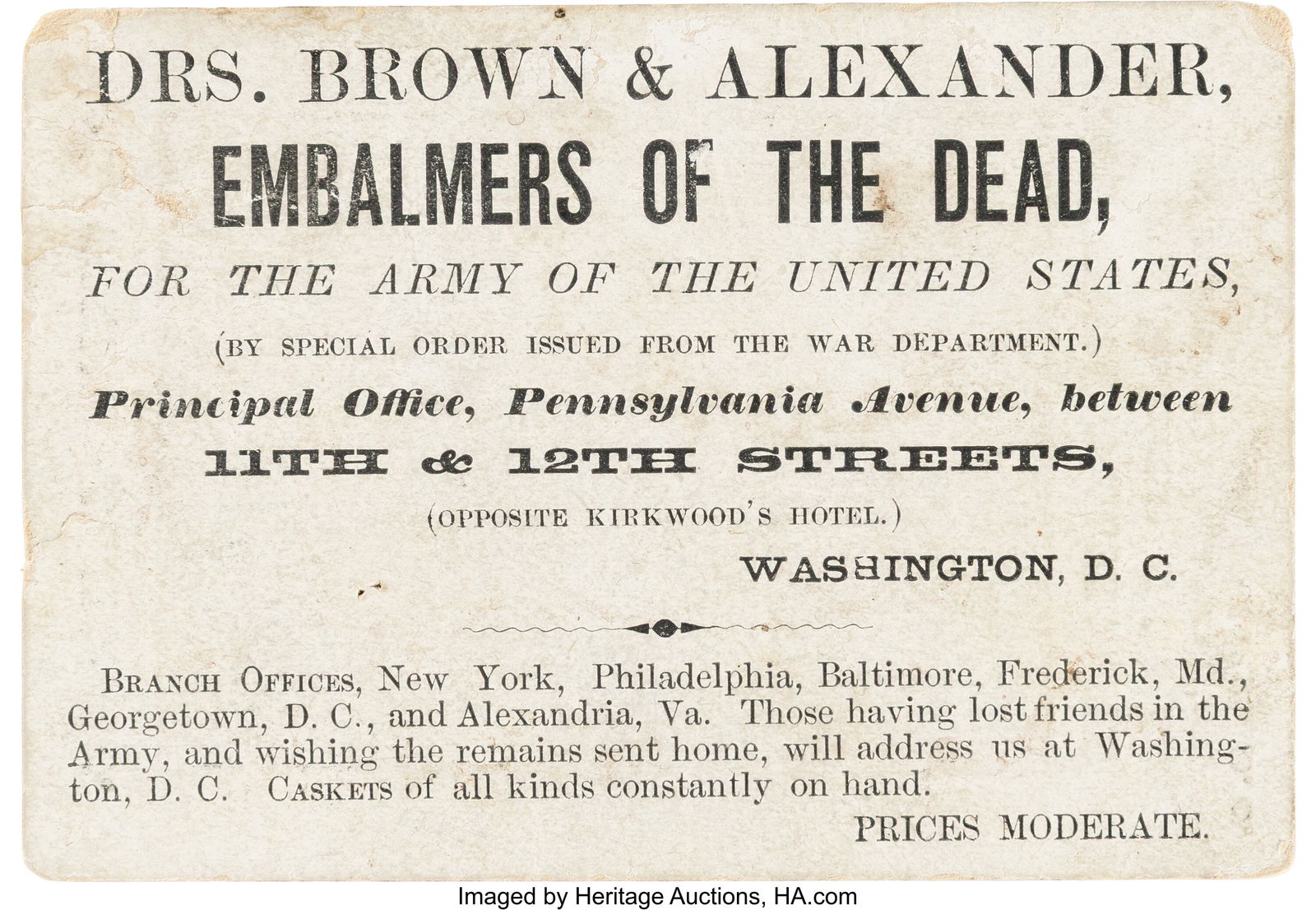 Doctors Brown & Alexander, Embalmers of the Dead (1 of 2)