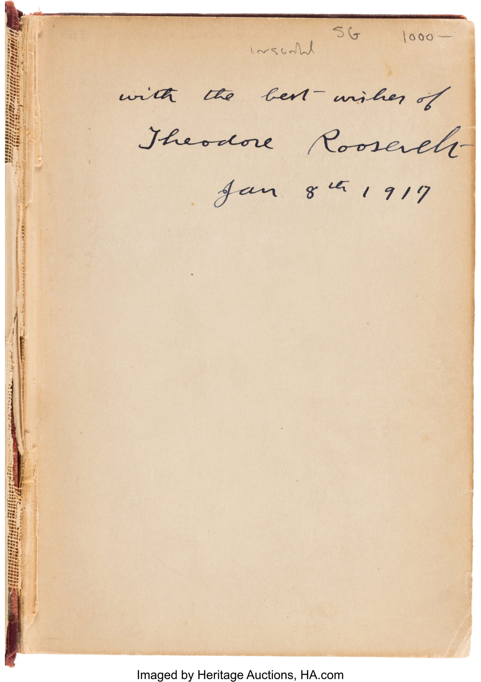 Theodore Roosevelt Inscribed Copy of Masterpiece (1 of 3)