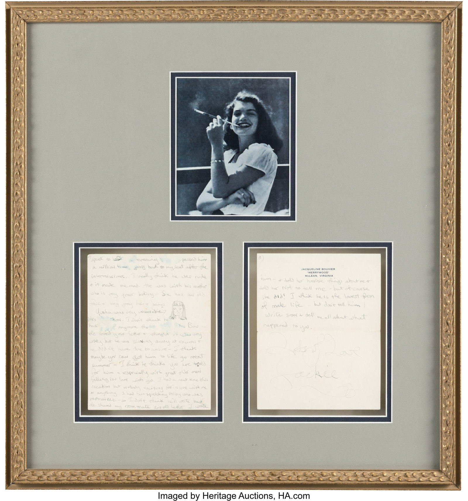 Jacqueline Kennedy Autograph Letter Signed. Thre (1 of 2)