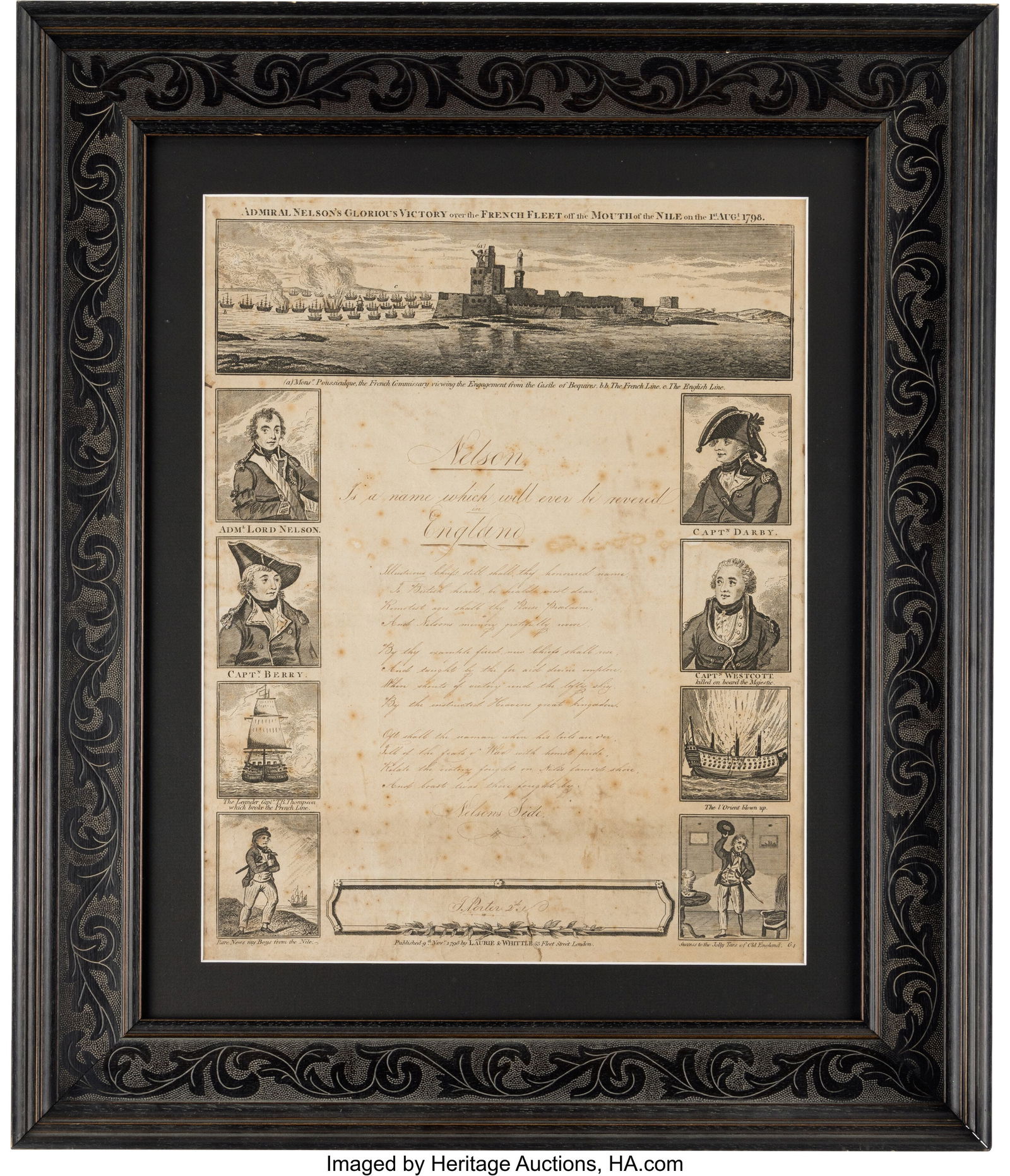 Printed Letter Sheet Commemorating Horatio Nelso (1 of 1)