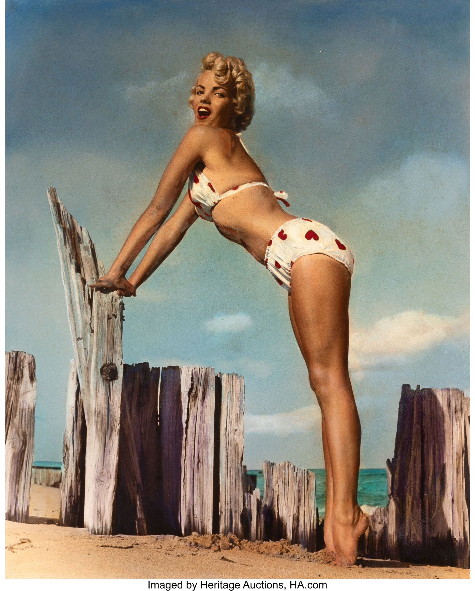 Bunny Yeager (American, 1929-2014) Carol Blake i: Bunny Yeager (American, 1929-2014) Carol Blake in Heart Bikini, circa 1950s Unique hand color gelatin silver print 20 x 16 inches (50.8 x 40.6 cm) (i