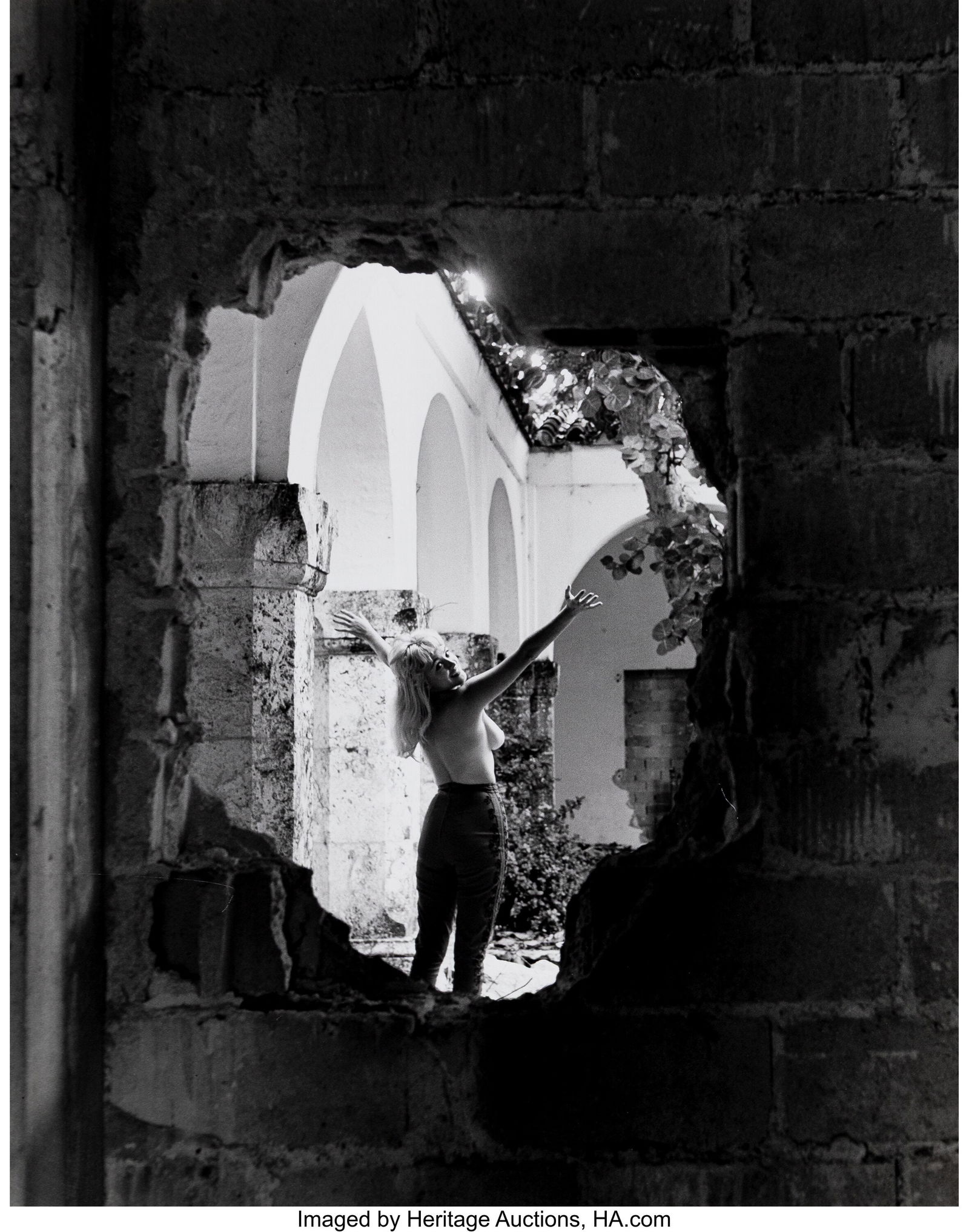 Bunny Yeager (American, 1929-2014) Topless Model: Bunny Yeager (American, 1929-2014) Topless Model in Mexico, 1966 Gelatin silver print 19-7/8 x 15-7/8 inches (50.5 x 40.3 cm) (image/shee