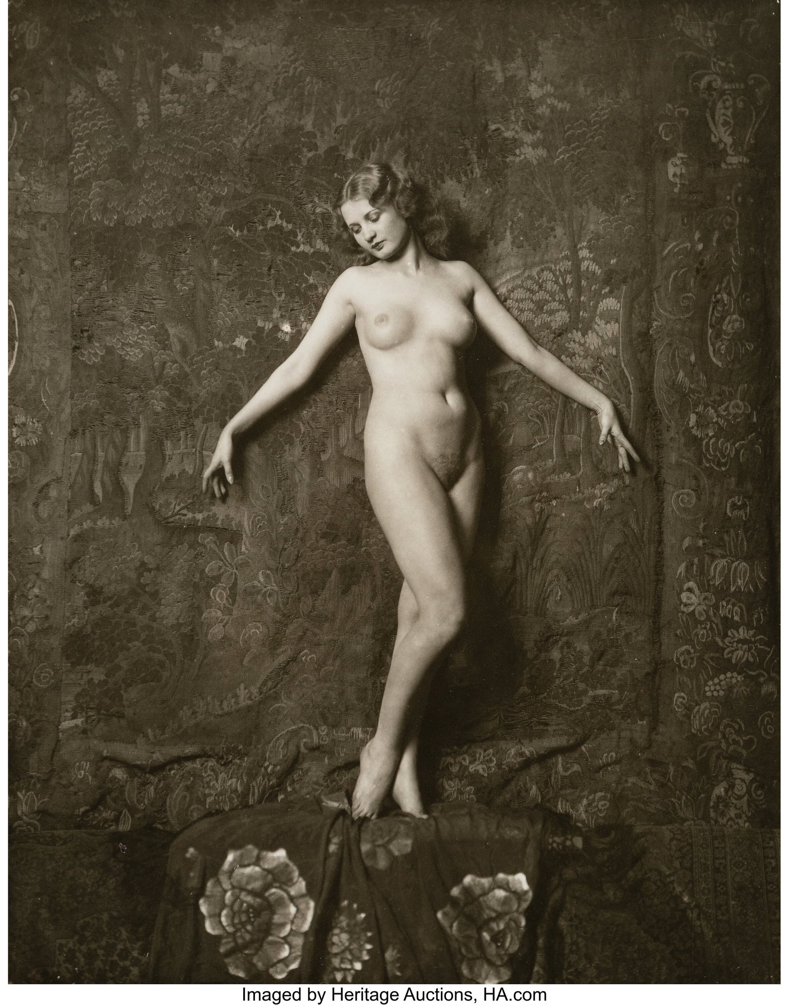 Alfred Cheney Johnston (American, 1885-1971) Gro: Alfred Cheney Johnston (American, 1885-1971) Group of 3 photographs of nude showgirls, 1920s Gelatin silver prints 14 x 11 inches (35.6 x 27.9 cm) and sli