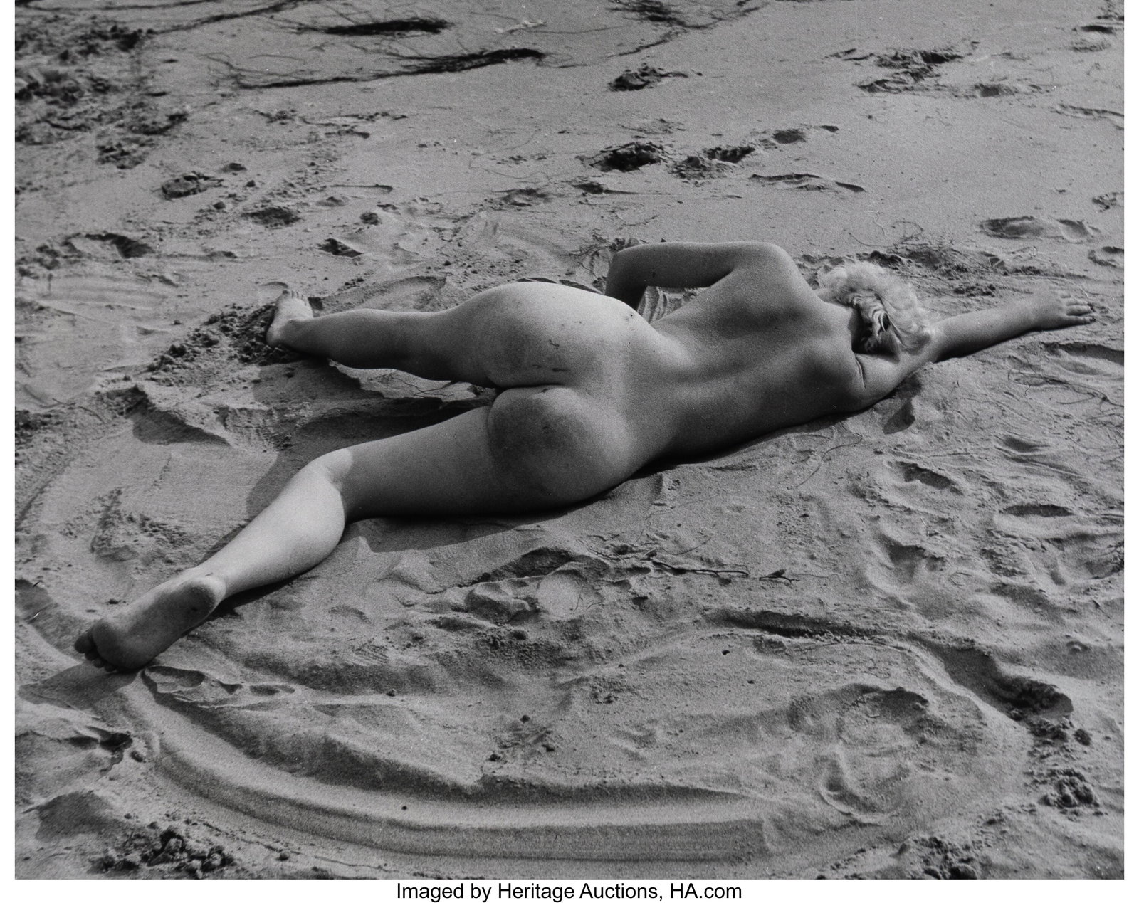 Andre De Dienes (Hungarian, 1913-1985) Nude in S: Andre De Dienes (Hungarian, 1913-1985) Nude in Sand, circa 1960s Gelatin silver print on Agfa paper 10-5/8 x 13-1/2 inches (27.0 x 34.3 cm) (