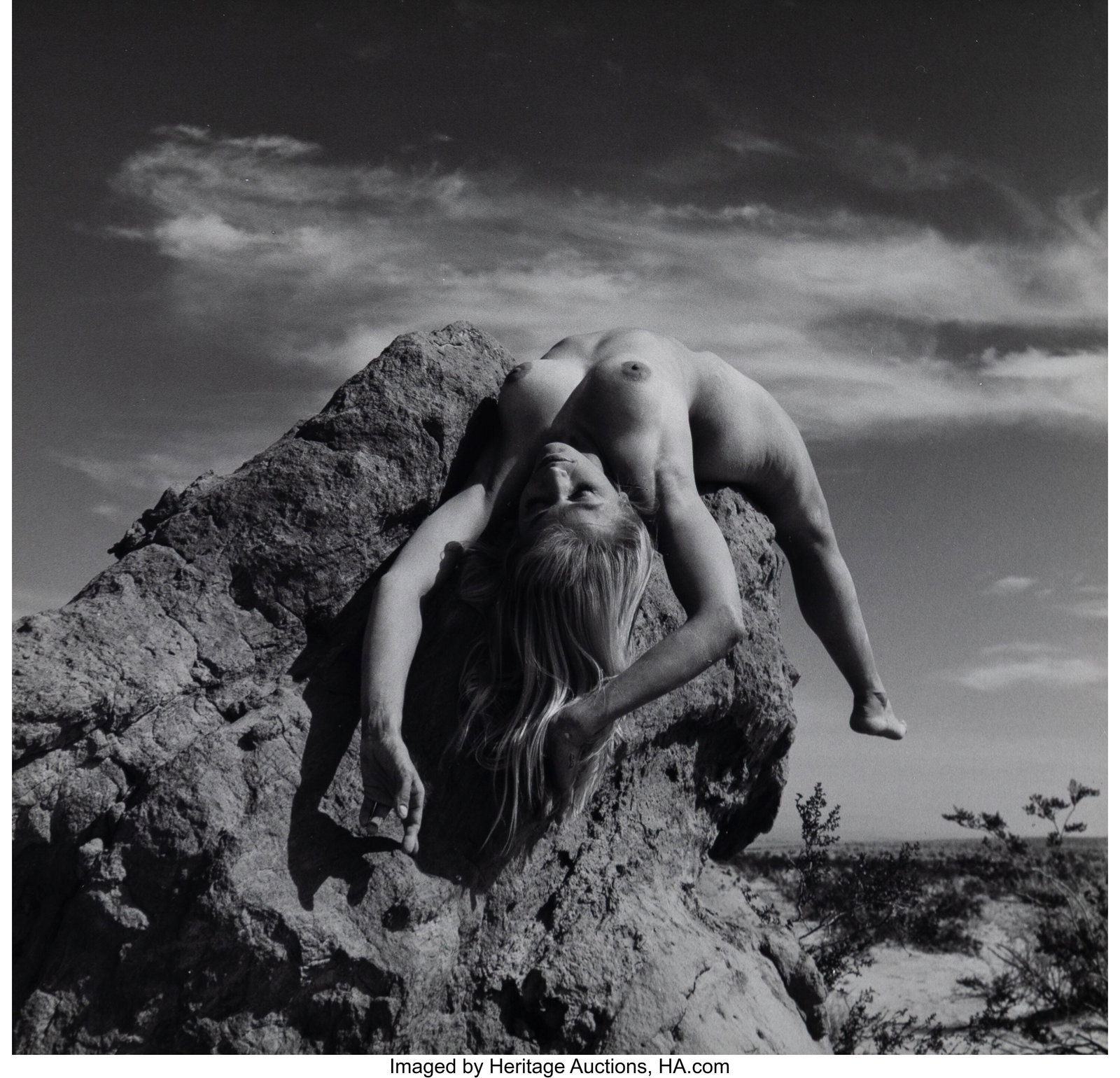 Andre De Dienes (Hungarian, 1913-1985) Untitled: Andre De Dienes (Hungarian, 1913-1985) Untitled (Backbending Nude on Rock), circa 1960s Gelatin silver print on Agfa paper 10-1/2 x 11 inches (26.7 x 27