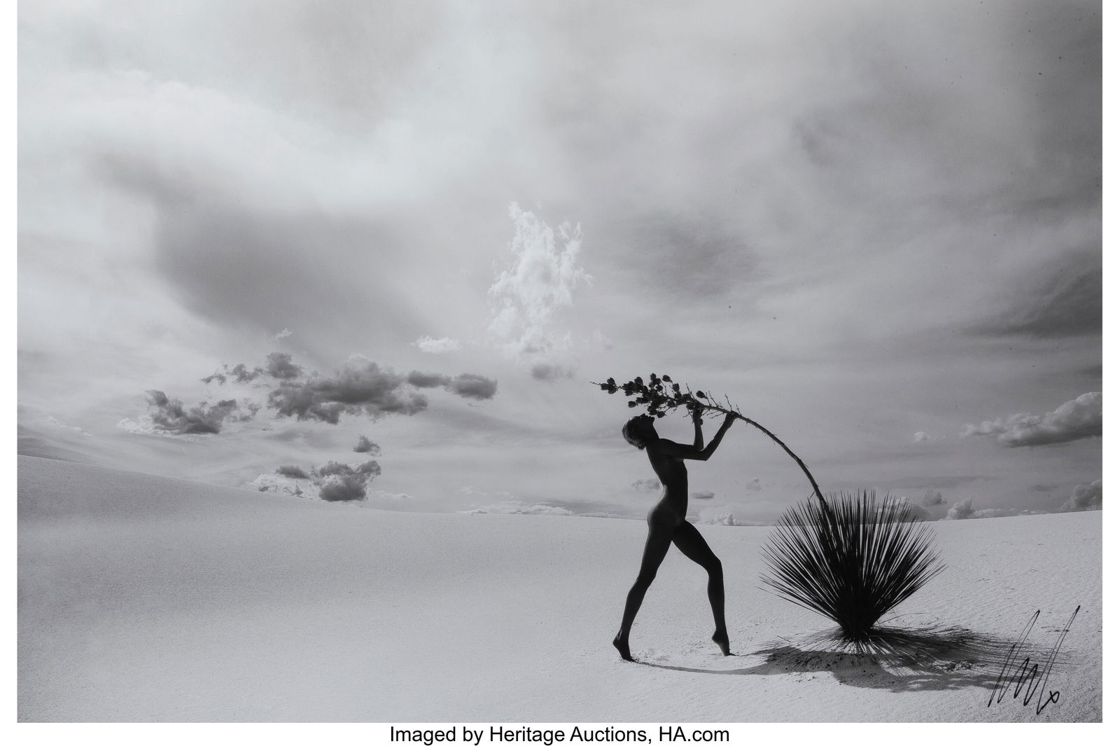 Raphael Mazzucco (Canadian, b. 1965) Untitled (N: Raphael Mazzucco (Canadian, b. 1965) Untitled (Nude on White Sands), 2010s Digital pigment print 26 x 38-3/4 inches (66.0 x 98.4 cm)