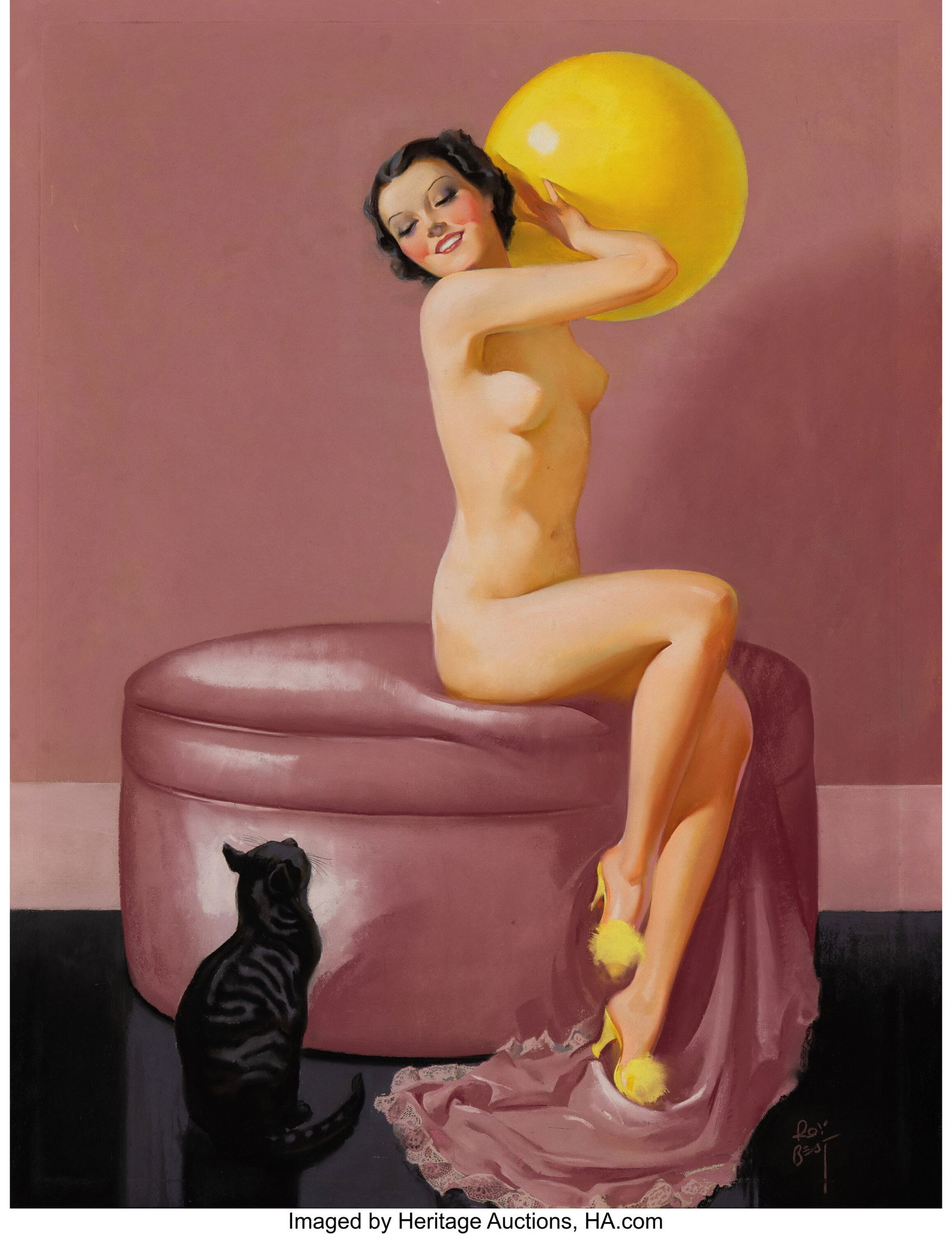 Roy Best (American, 20th Century) The Black Cat, (1 of 3)