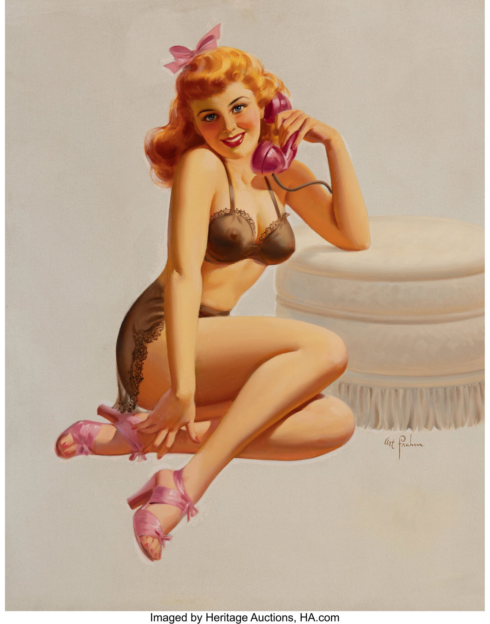 Art Frahm (American, 1906-1981) A Good Number Oi: Art Frahm (American, 1906-1981) A Good Number Oil on canvas 33 x 26 inches (83.8 x 66.0 cm) Signed center right: Art Frahm The present work by Art Frahm w