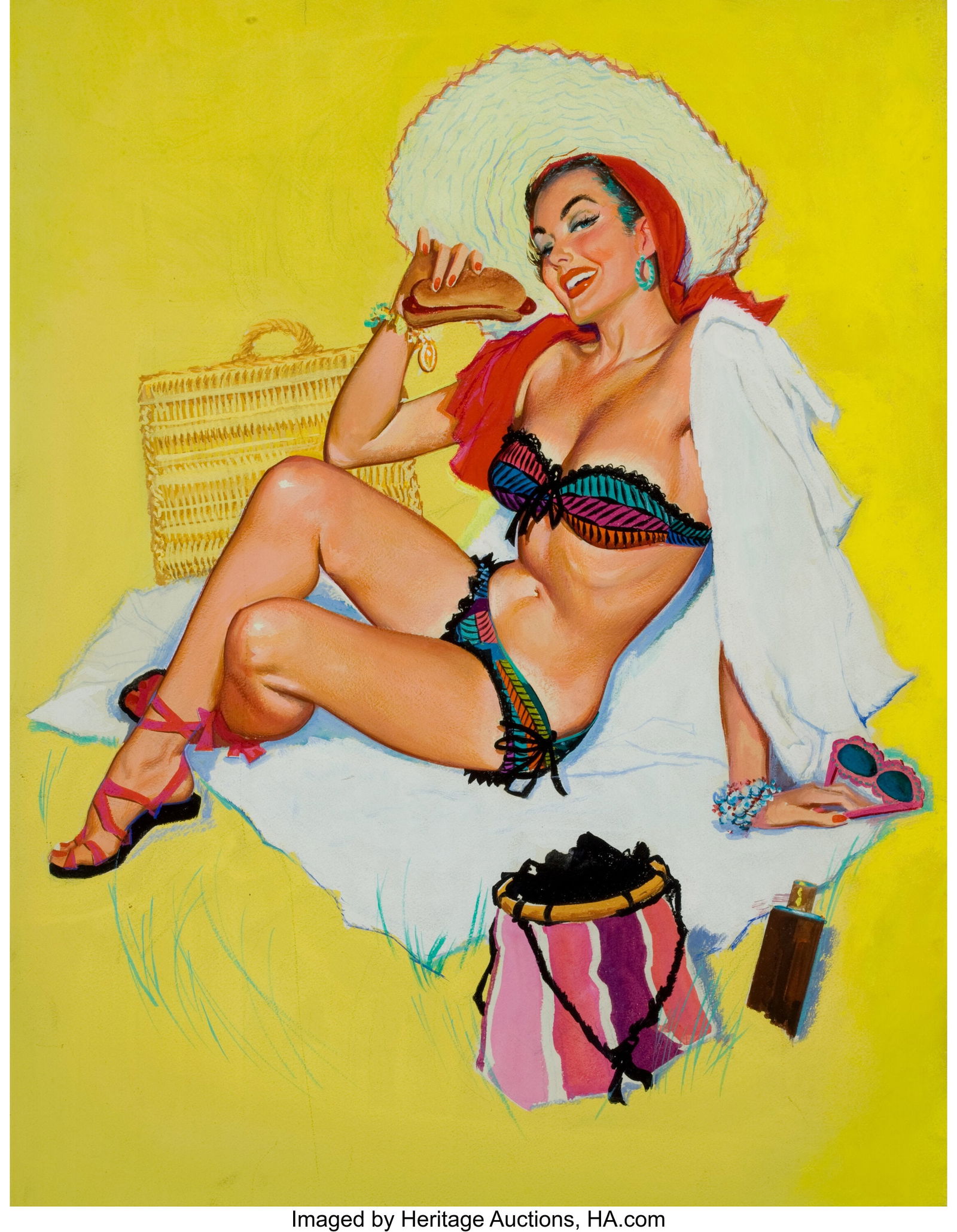 Arnold Kohn (American, 1905-1984) Some Dish!, Ju: Arnold Kohn (American, 1905-1984) Some Dish!, July 1956 Gouache and tempera on board 20-1/2 x 15-1/2 inches (52.1 x 39.4 cm) Not signed PROVE