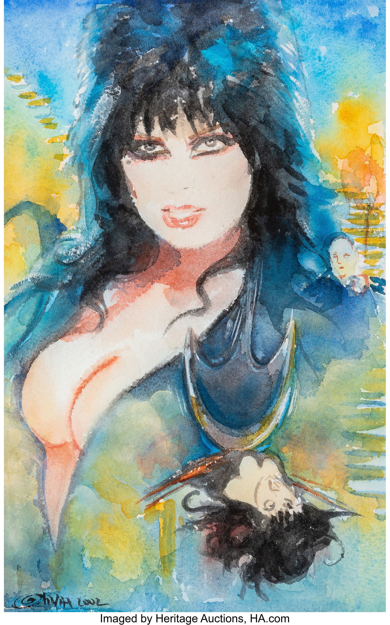Olivia De Berardinis (American, b. 1948) Elvira,: Olivia De Berardinis (American, b. 1948) Elvira, 2002 Watercolor on paper 10-1/4 x 6-3/4 inches (26.0 x 17.1 cm) (sight) Signed a