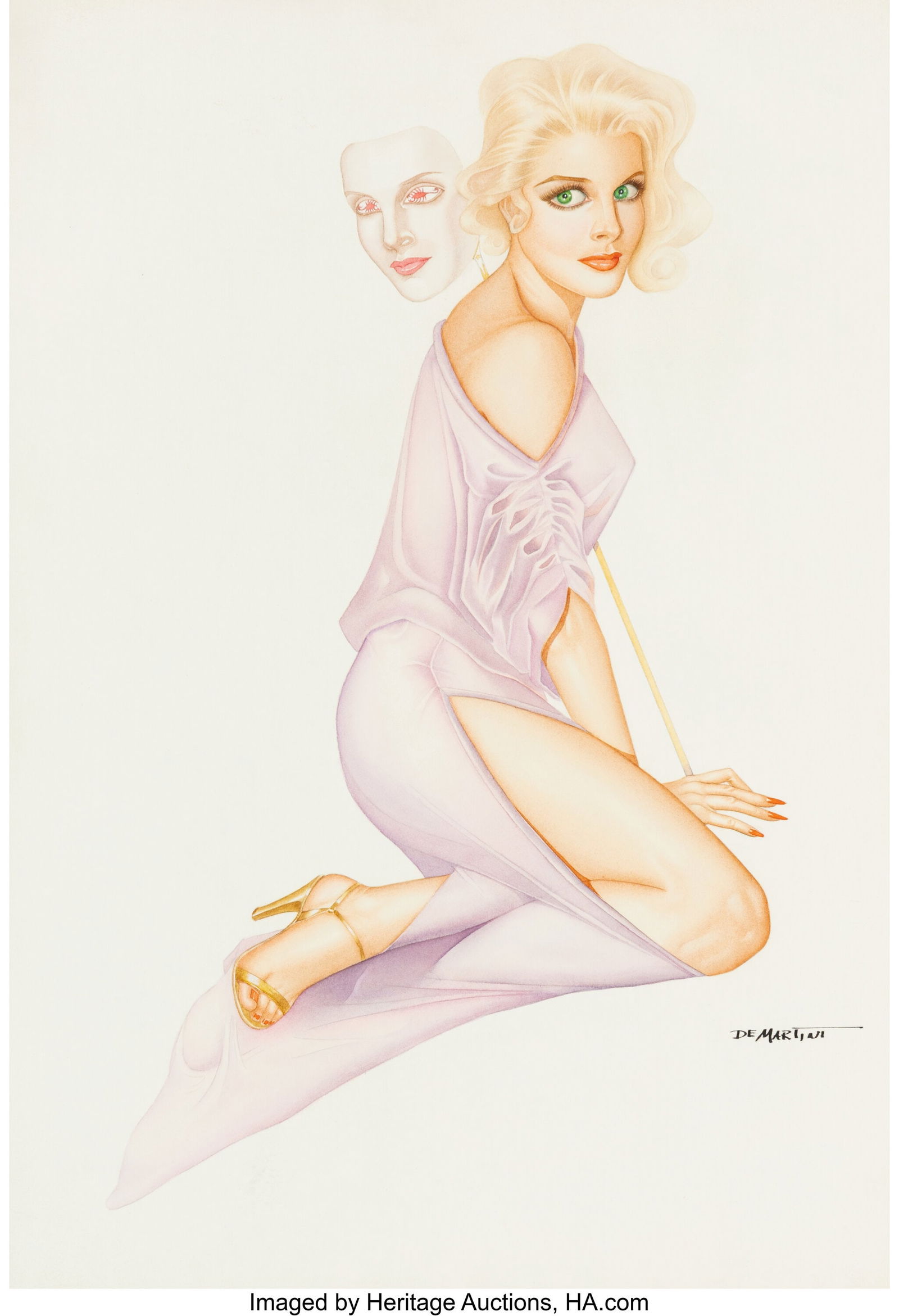 Joseph F. De Martini (American, 1927-2019) Scorp: Joseph F. De Martini (American, 1927-2019) Scorpio Watercolor on board 29 x 19-3/4 inches (73.7 x 50.2 cm) (sight) Signed lower right&colon