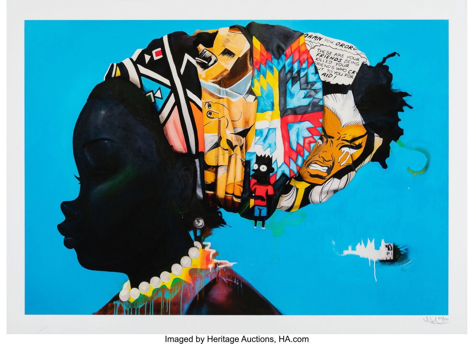 Hebru Brantley (b. 1981) Darker Than The Color O: Hebru Brantley (b. 1981) Darker Than The Color Of My True Love's Hair, 2018 Digital print in colors on wove paper 24 x 33 inches (61.0 x 83.8 cm) (s