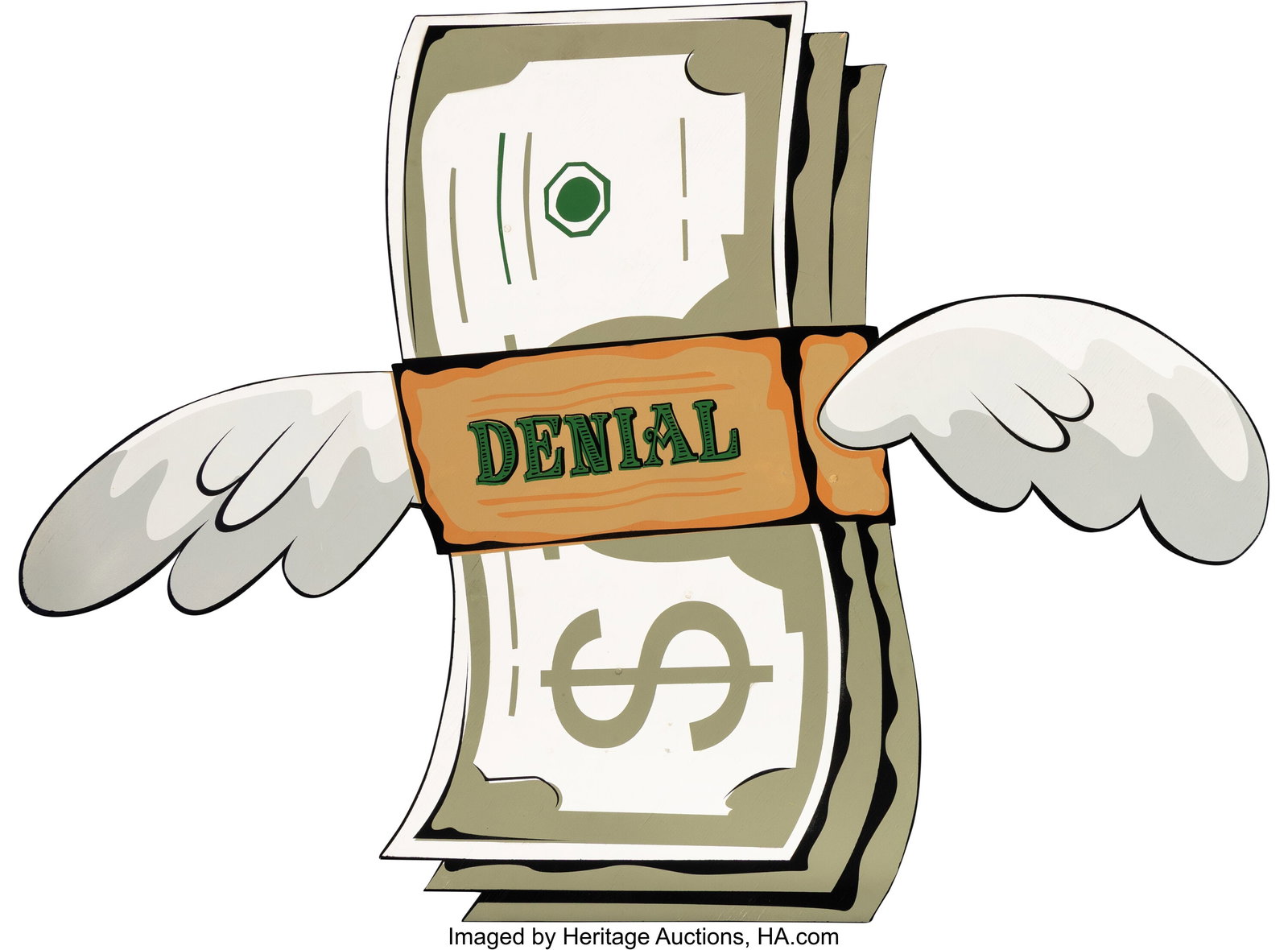 Denial (b. 1976) Dollar Emoji (Cut-out), 2019 Ac: Denial (b. 1976) Dollar Emoji (Cut-out), 2019 Acrylic on panel 42-3/4 x 58-1/2 inches (108.6 x 148.6 cm) Signed, titled, an