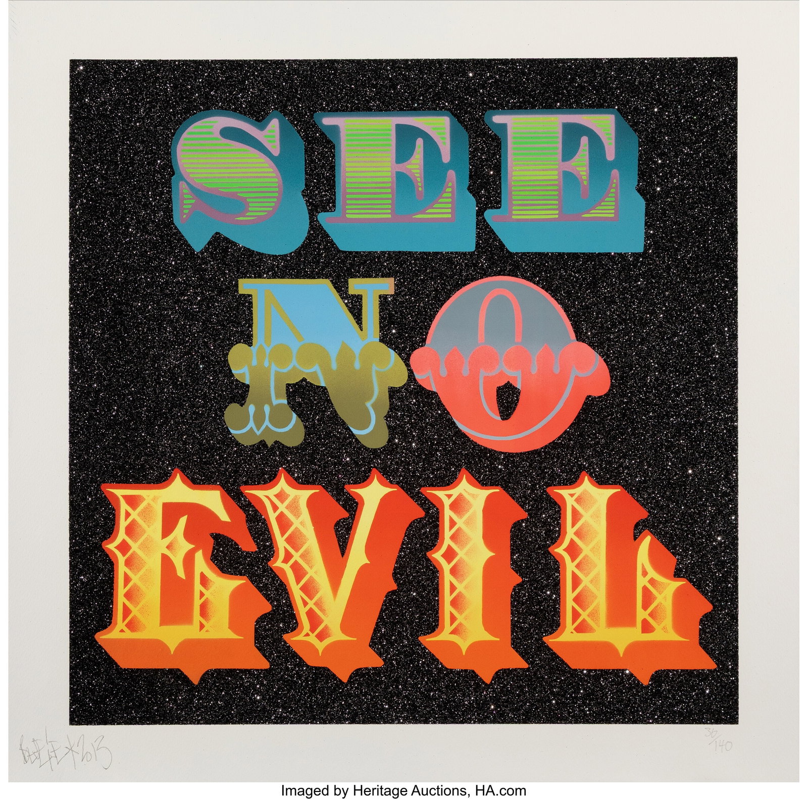 Ben Eine (b. 1970) See No Evil, 2013 Screenprint (1 of 1)